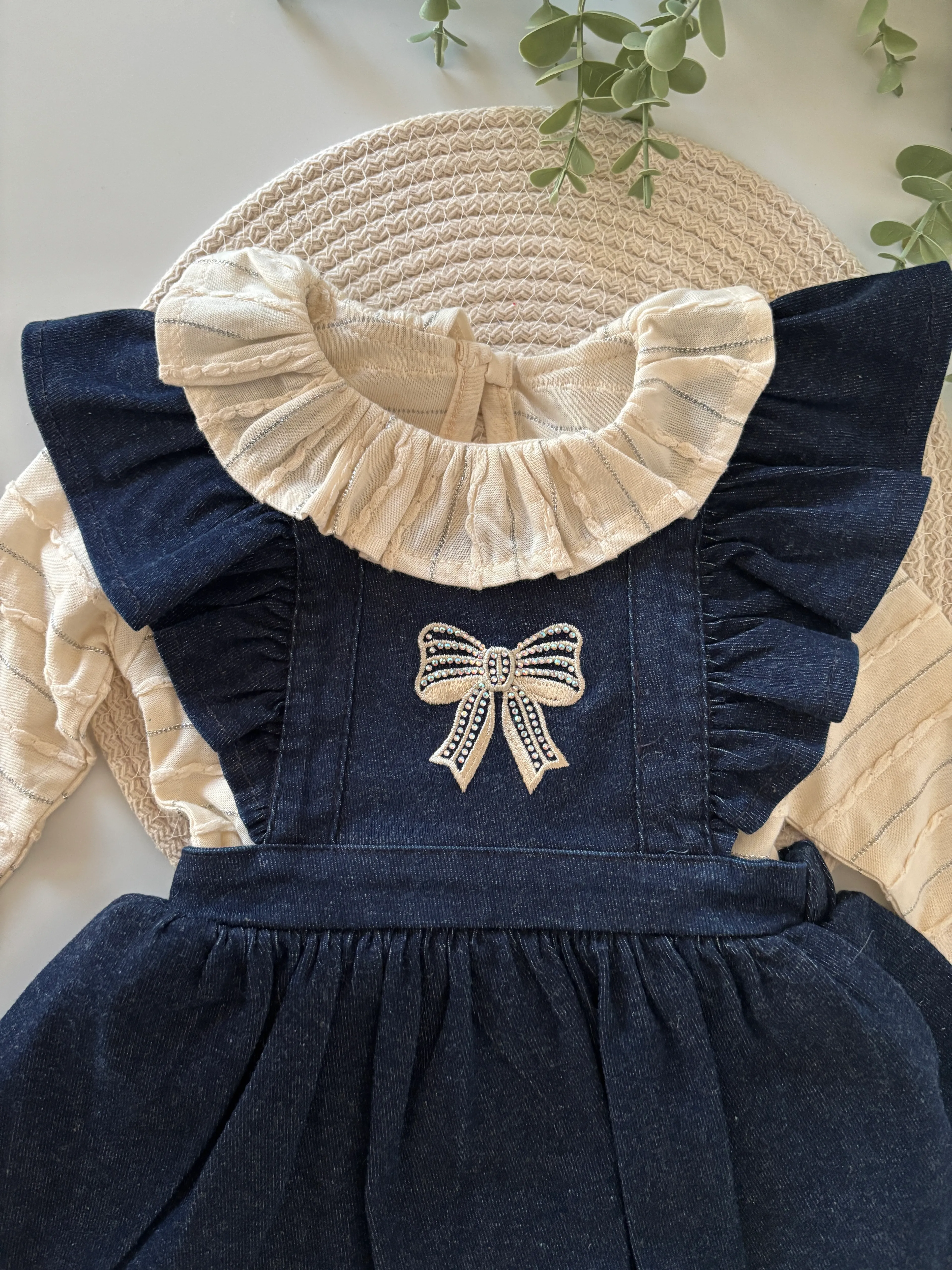 Kız Bebek Premium Pamuklu 2’li Elbise