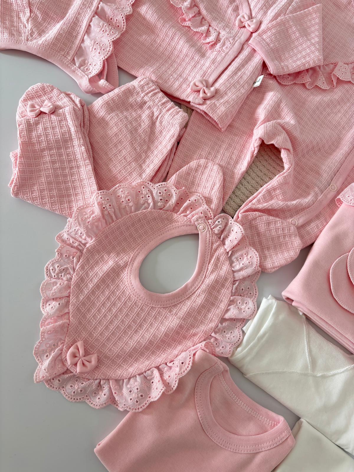 Kız Bebek Pretty Girl Pembe 10’lu Hastane Çıkış Seti Pembe Renk