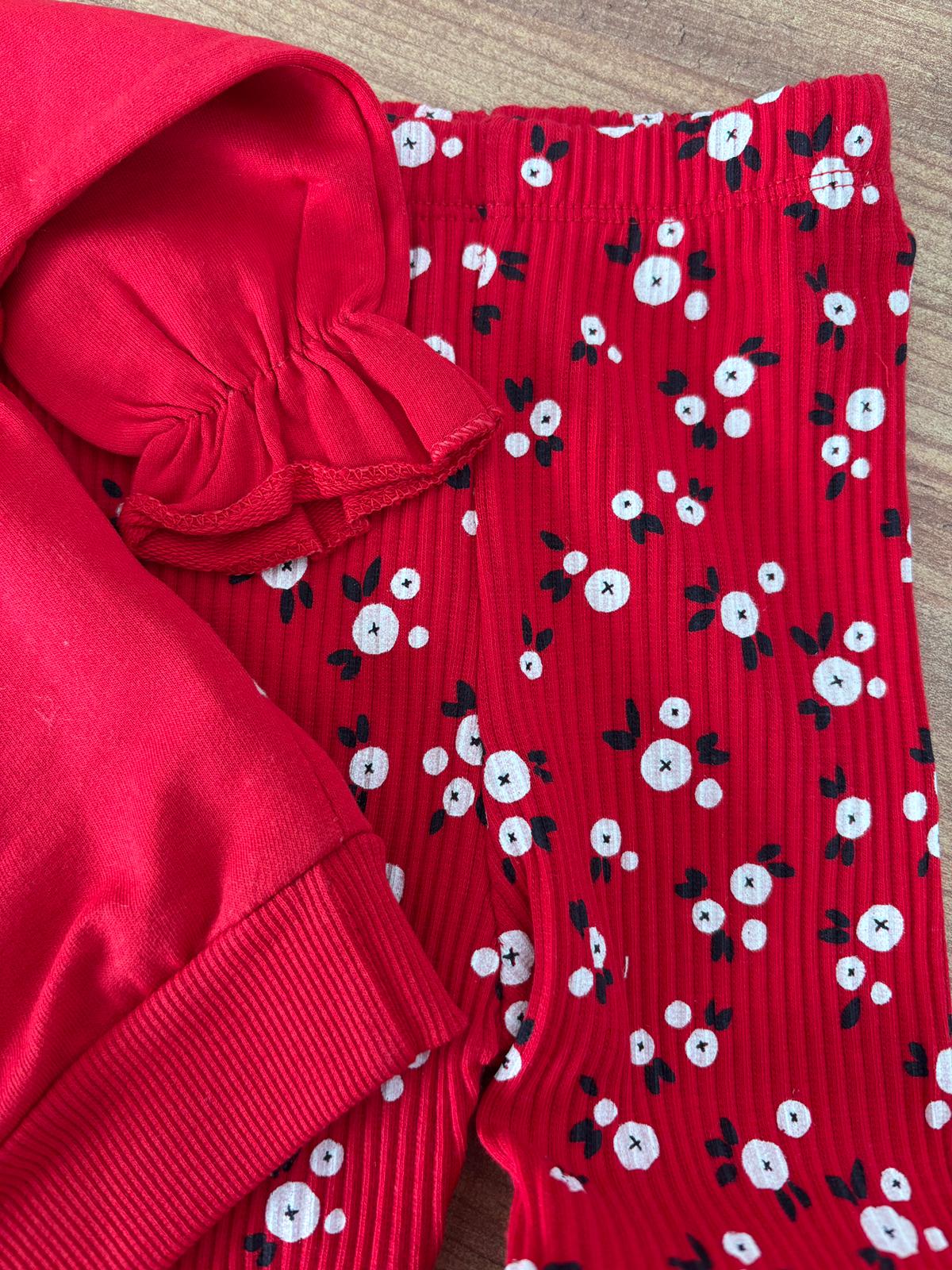 Kız Bebek Çıtır Çiçek Yakalı 2'li Takım