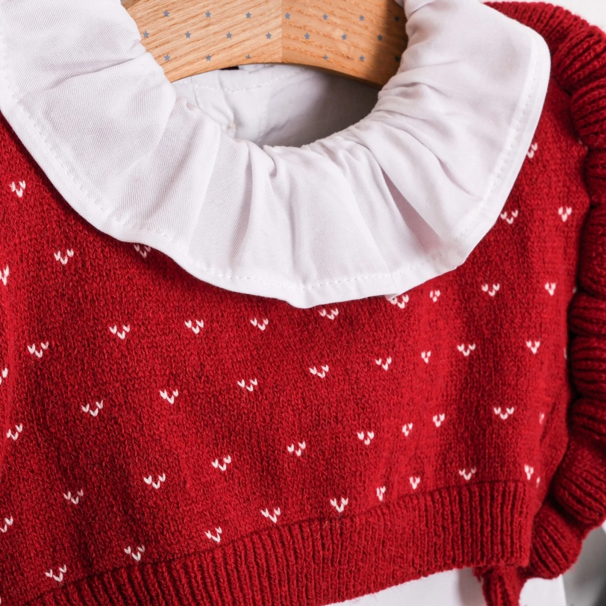 Kız Bebek Premium Triko Hırka Denim Etek Takım