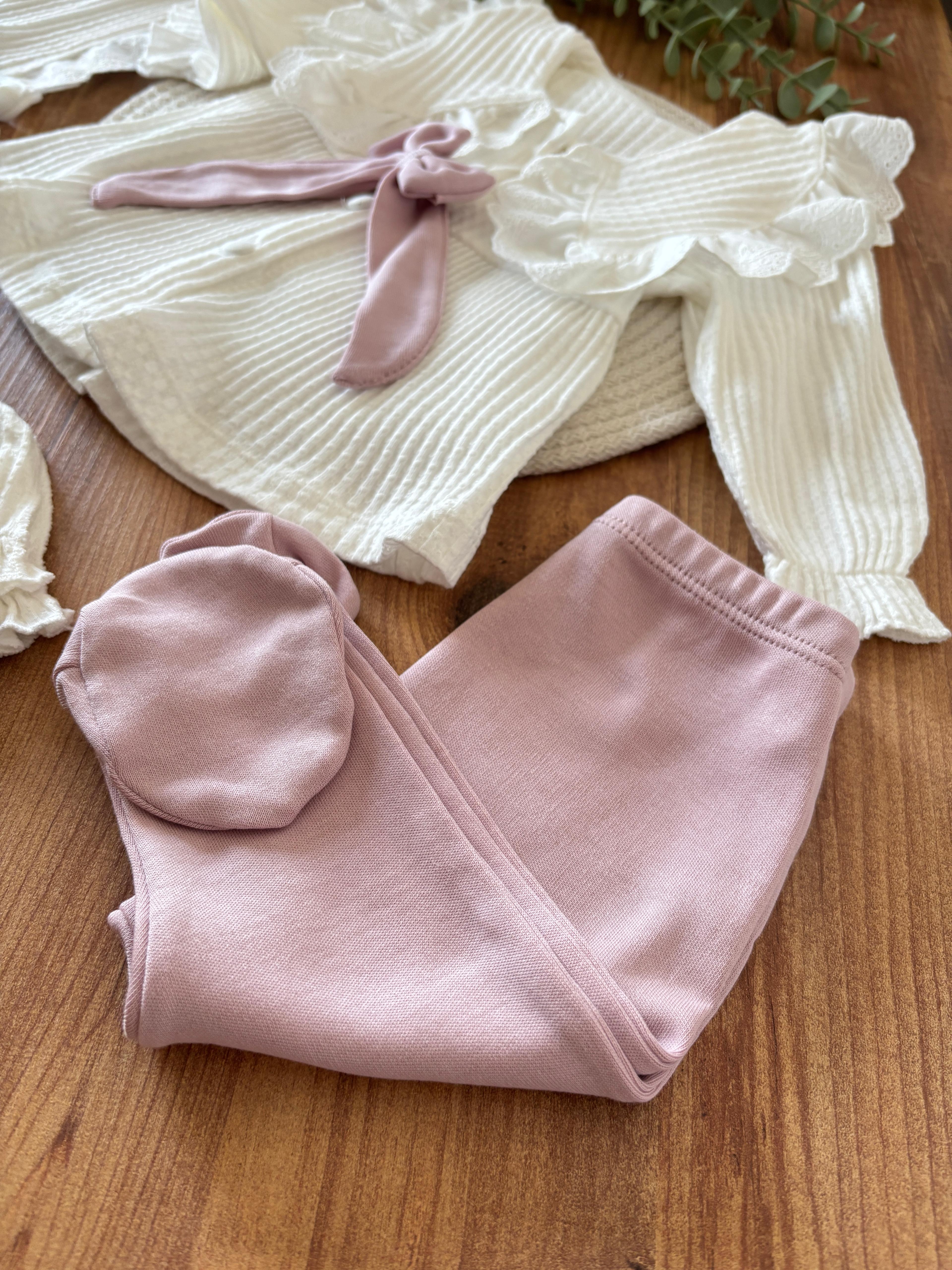 Kız Bebek Mary 5’li Set – Hastane Çıkışı, Lila Renk