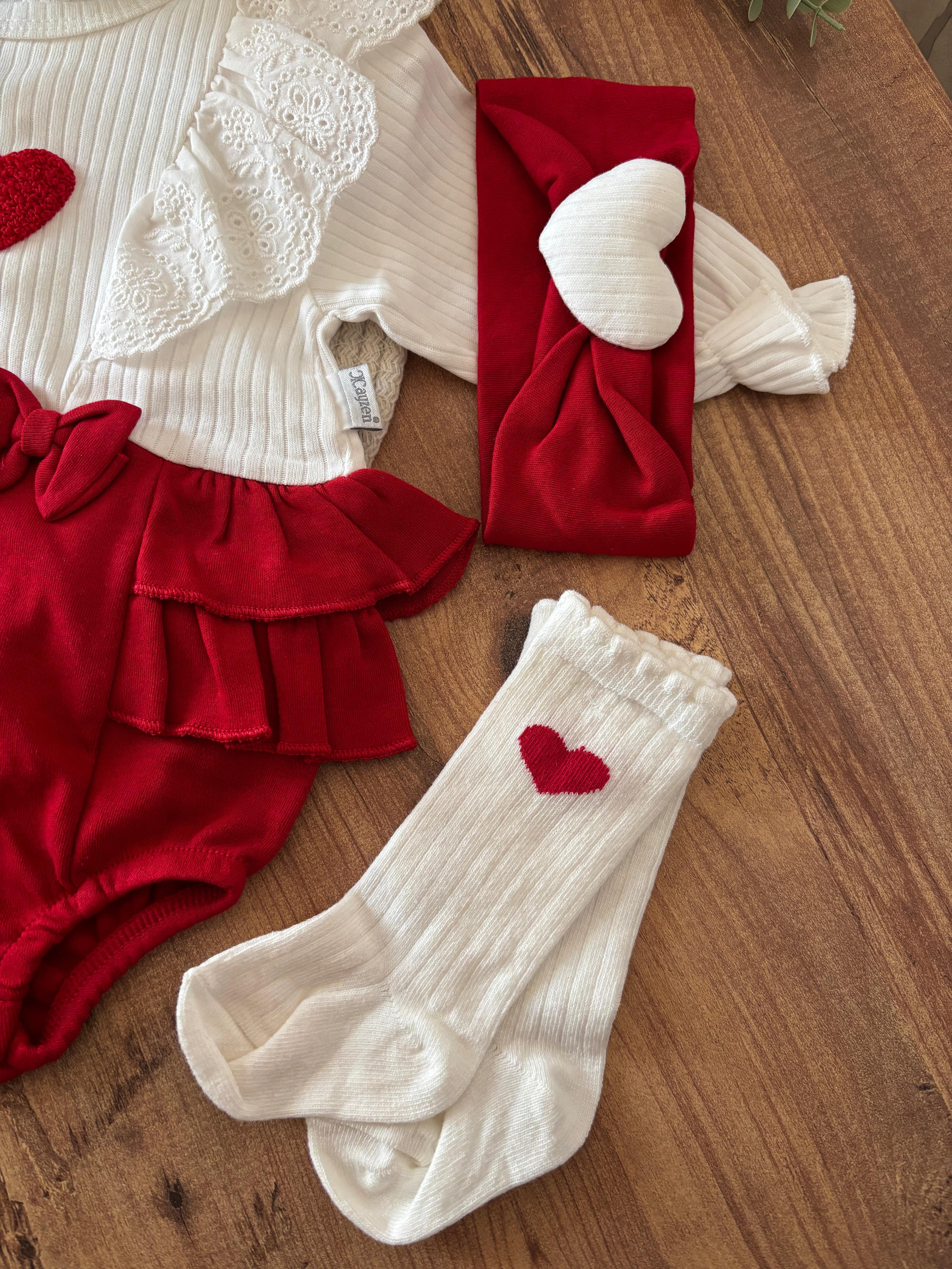 Kız Bebek Lottie Çoraplı Romper