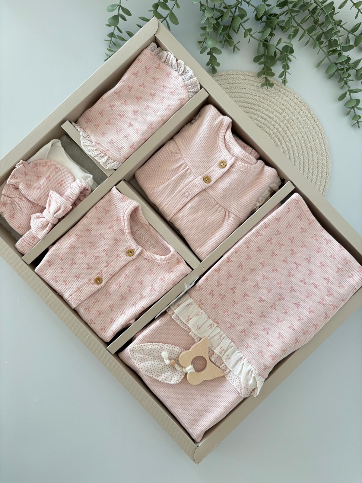 Kız Bebek Çiçek Baskılı Premium 10'lu Hastane Çıkışı Pudra