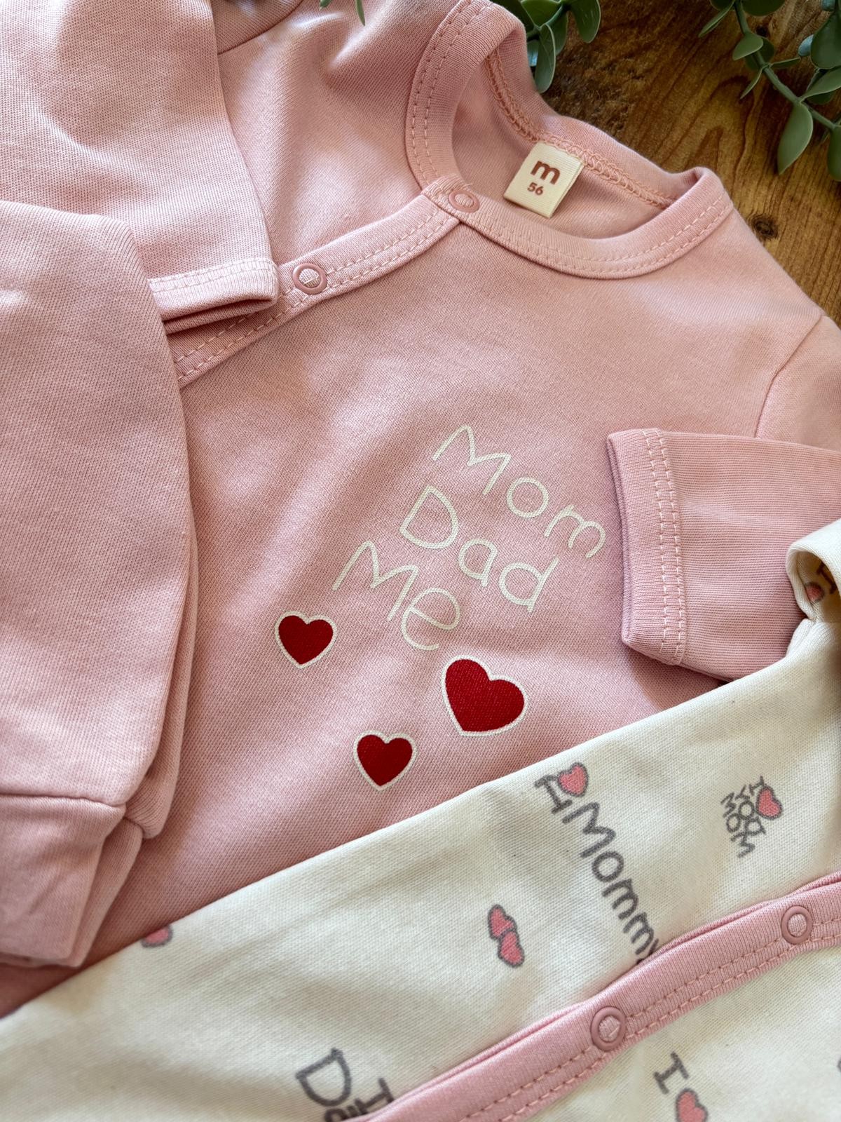 Kız Bebek 2’li Şapkalı Tulum Pembe Renk