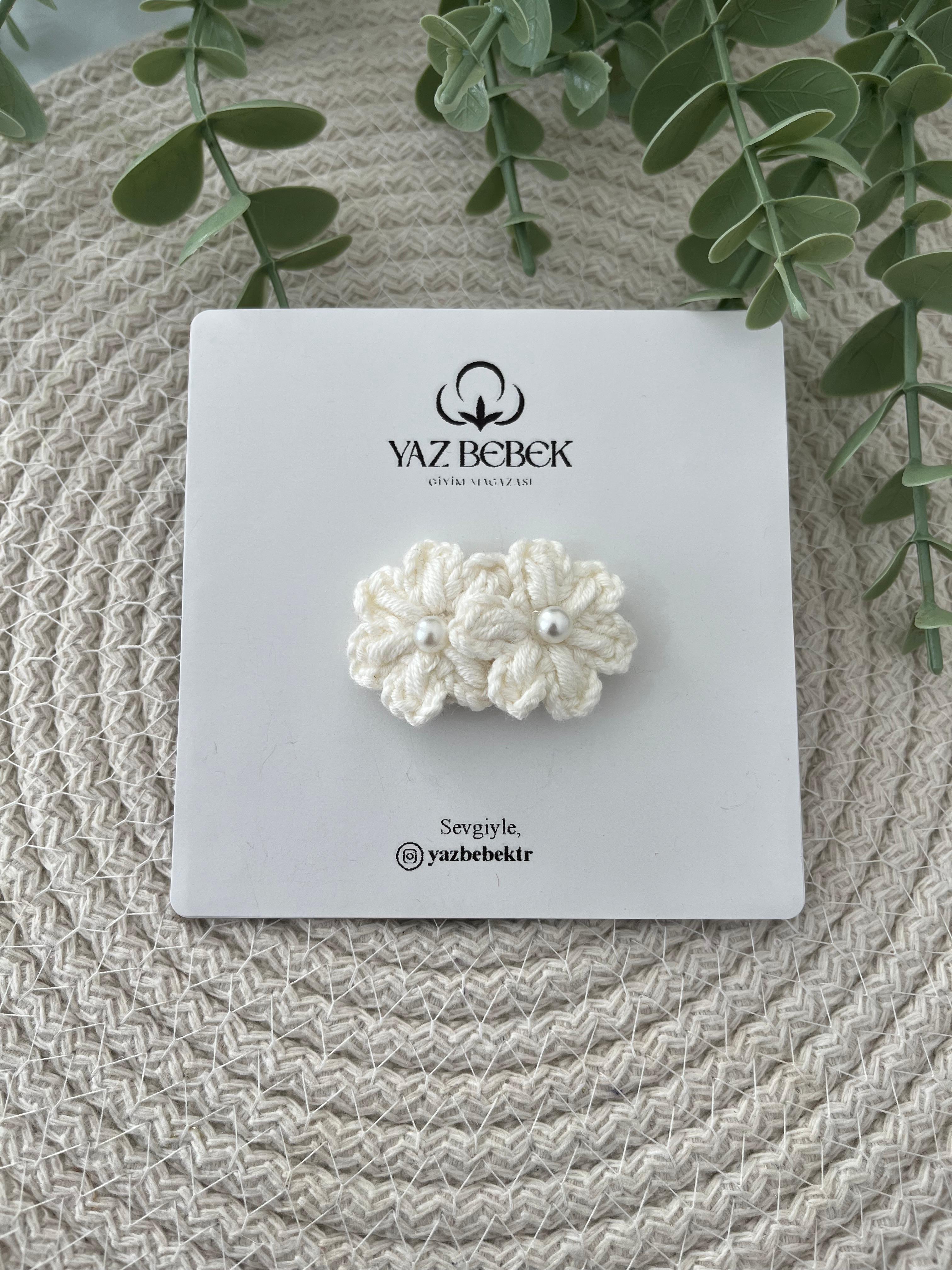 Daisy İkili Beyaz Papatya Toka