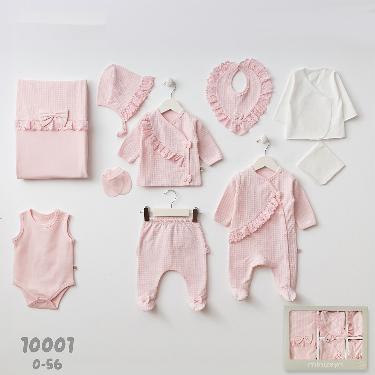 Kız Bebek Pretty Girl Pembe 10’lu Hastane Çıkış Seti Pembe Renk