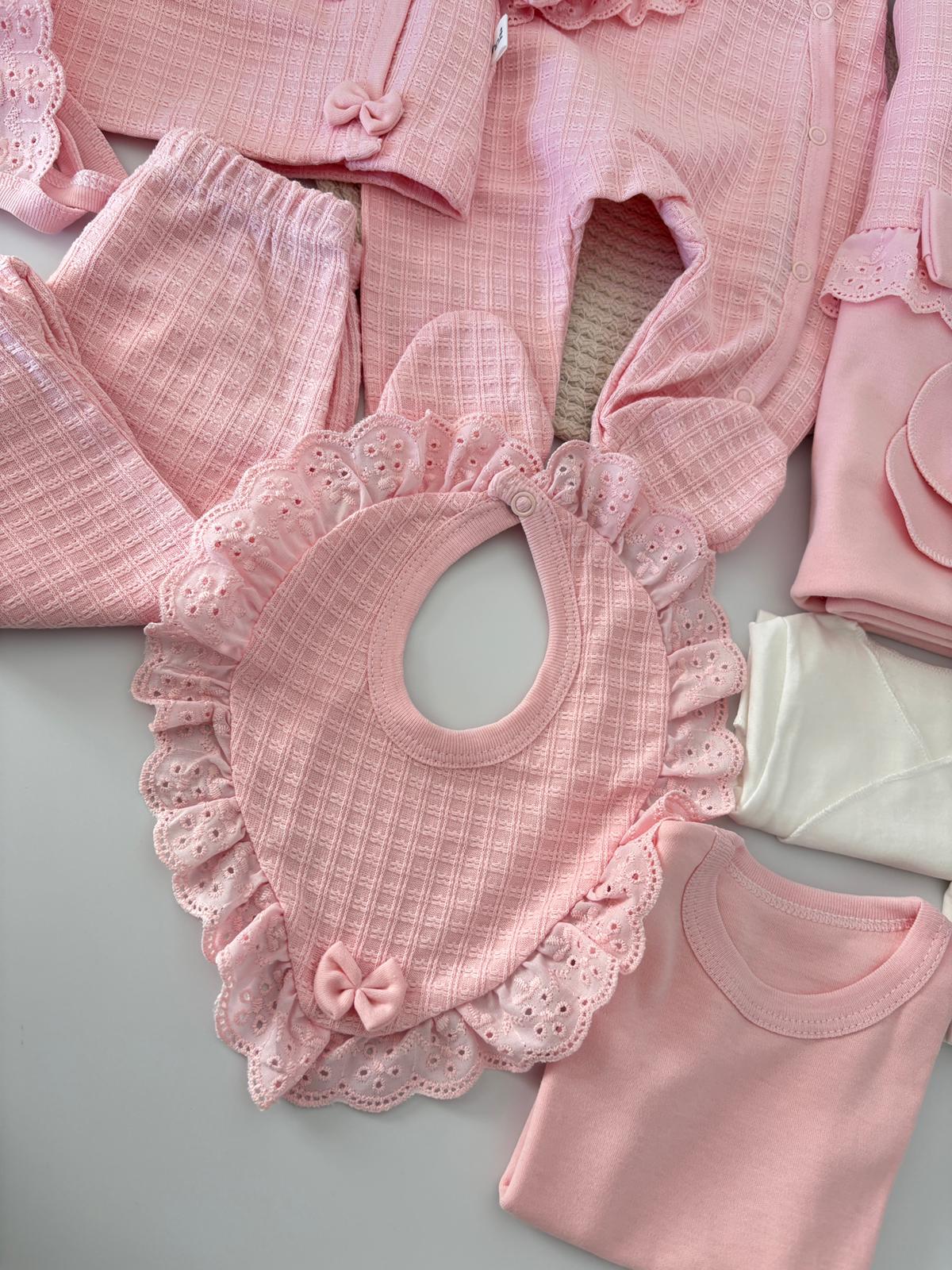 Kız Bebek Pretty Girl Pembe 10’lu Hastane Çıkış Seti Pembe Renk