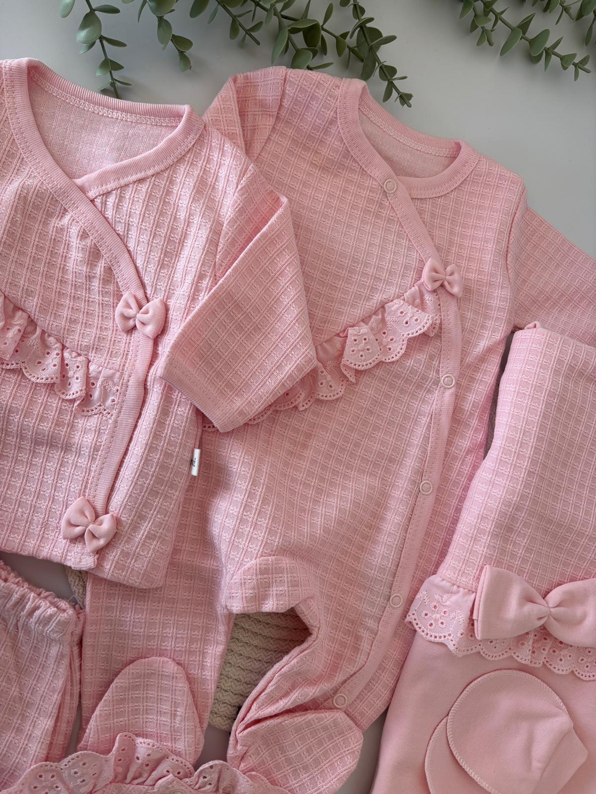 Kız Bebek Pretty Girl Pembe 10’lu Hastane Çıkış Seti Pembe Renk