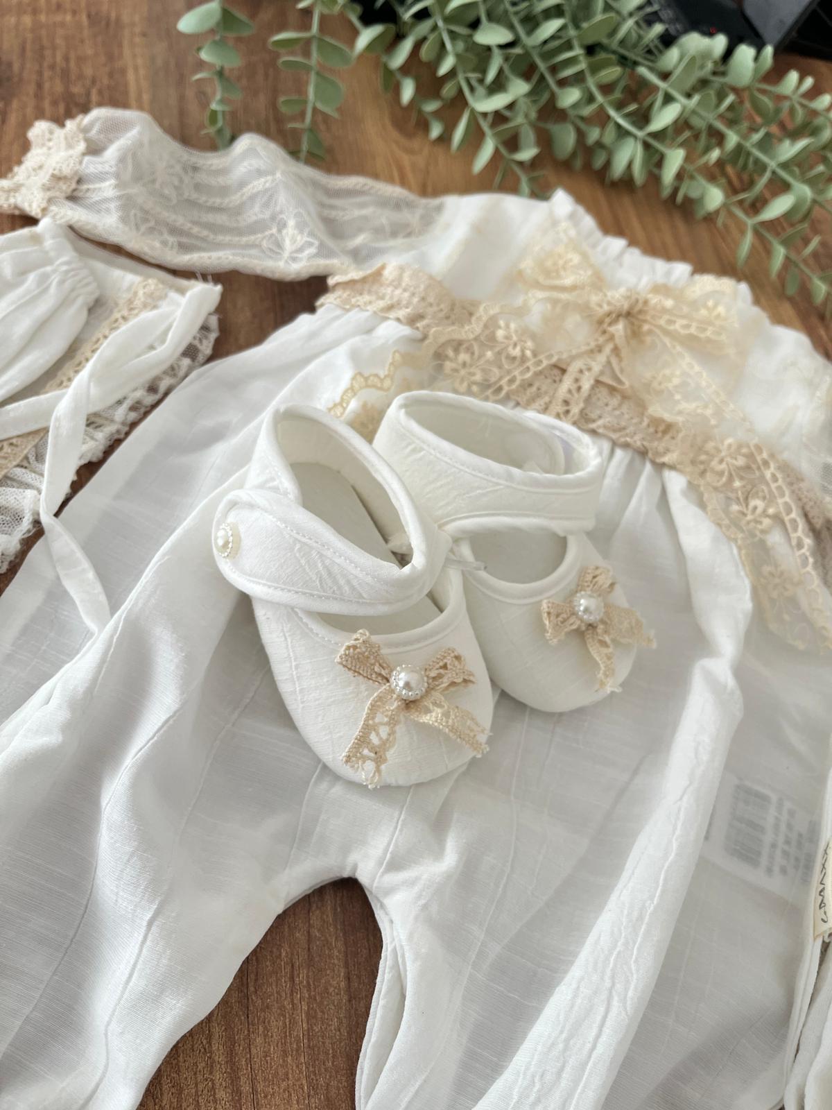 Kız  Bebek 0-3 Ay Dantelli Premium 5'li Set