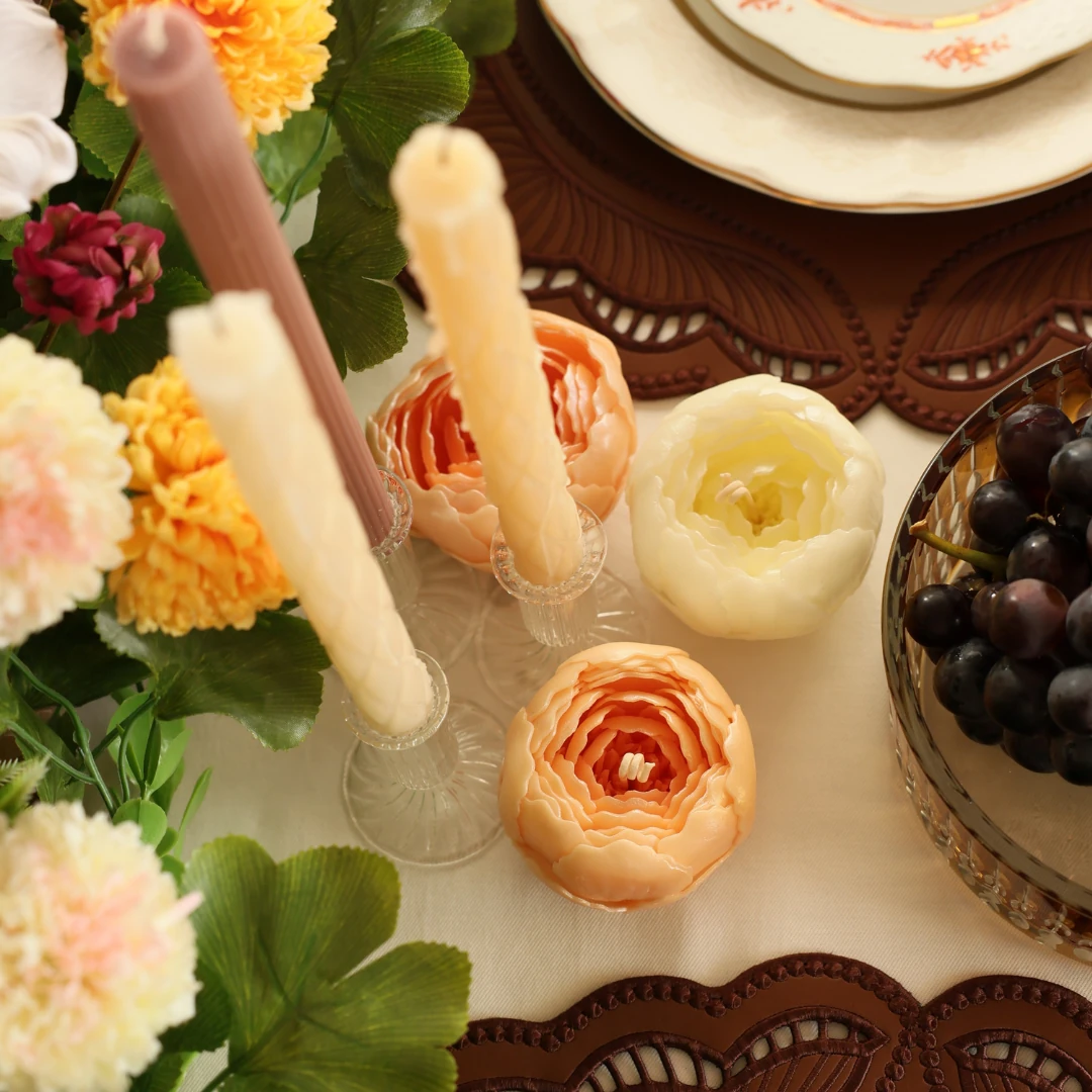 Mini Üfleme Cam Şamdan & Kahve Yanı Sunumluk 