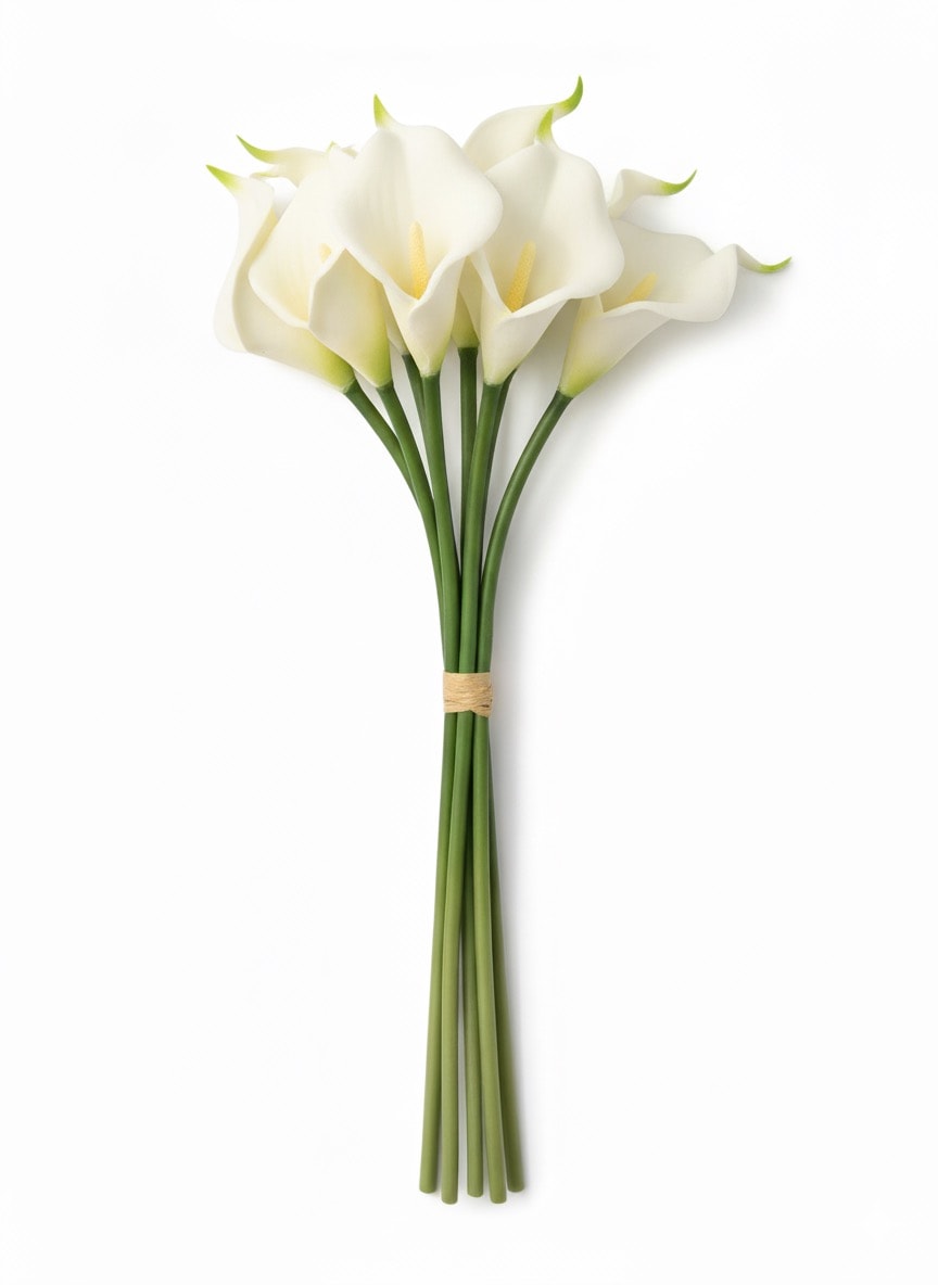 Islak Dokulu Yapay Gala - Beyaz 34 cm