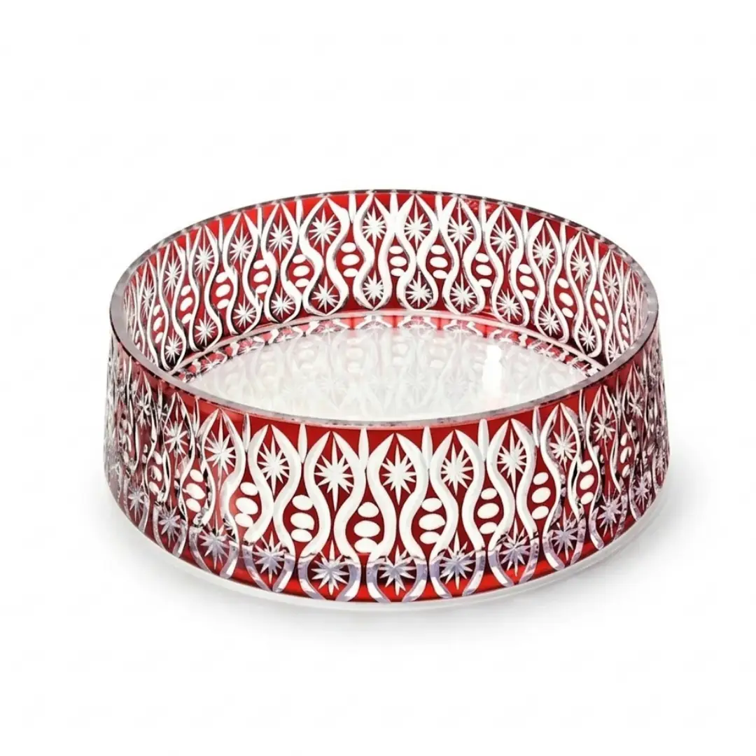 وعاء كريستال منقوش يدوياً 25 cm