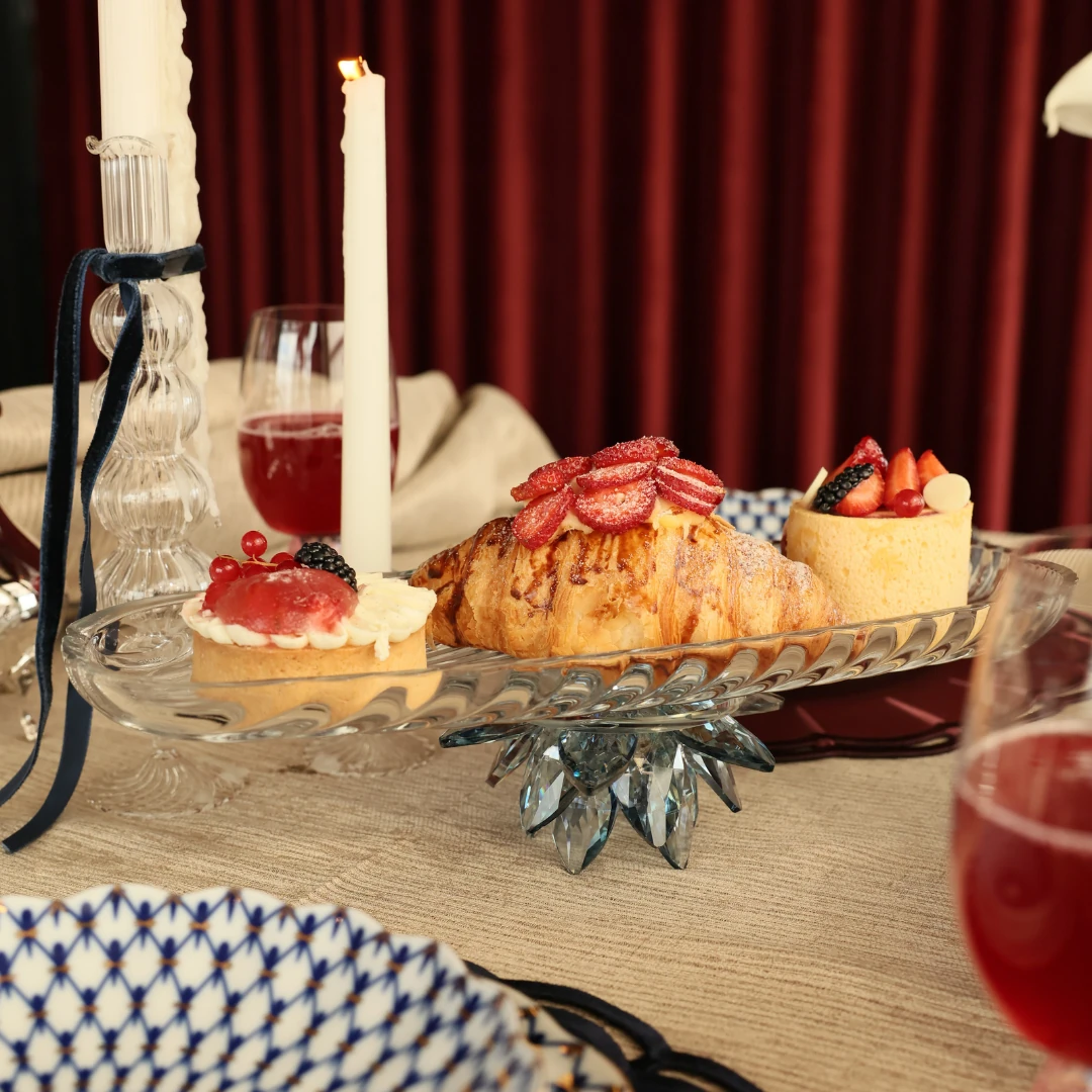 Kristal Mavi Kayık Kase