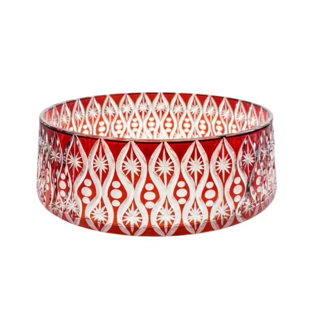 وعاء كريستال منقوش يدوياً 25 cm