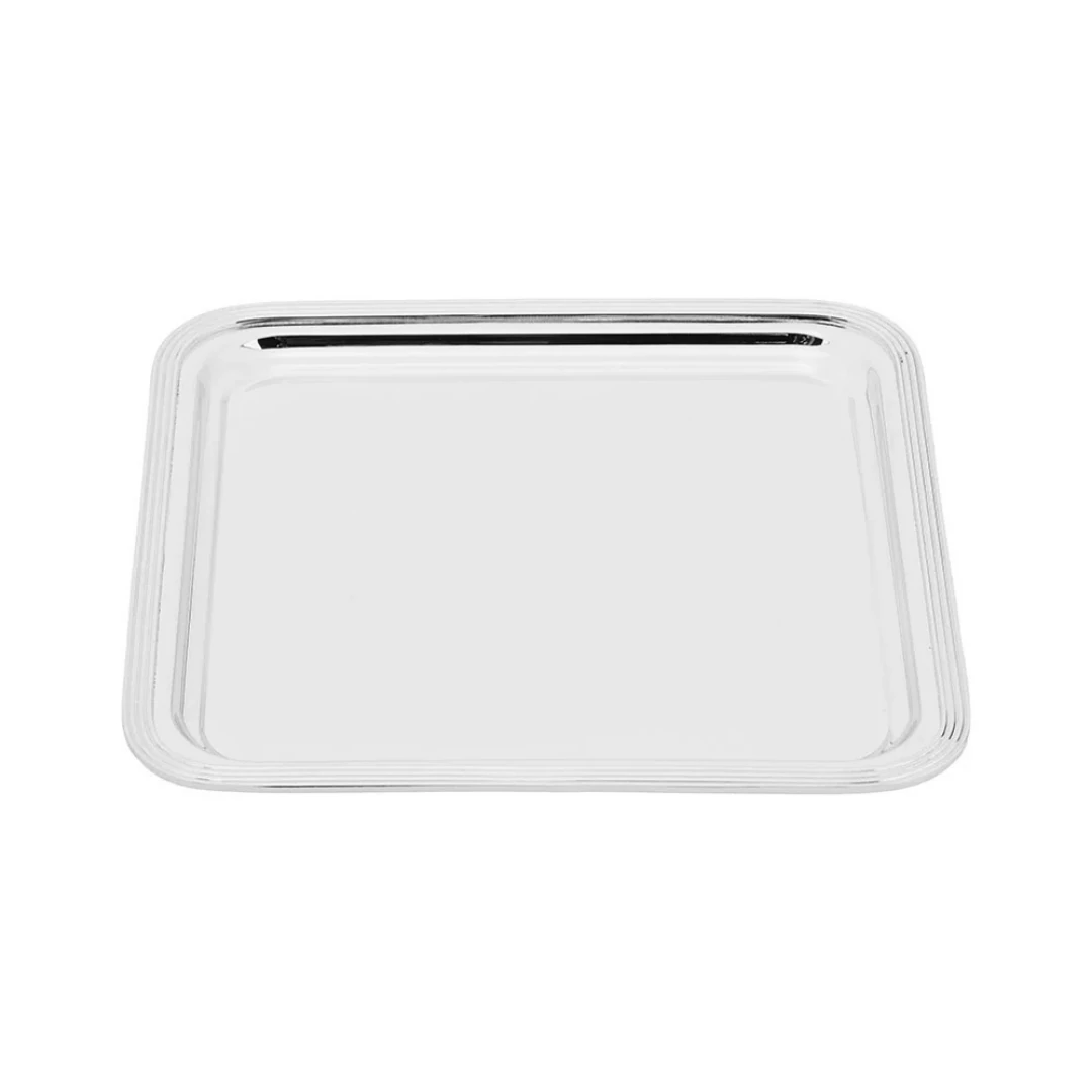 Gümüş Çubuklu Sunum Tepsi 26,5 x 26,5 cm