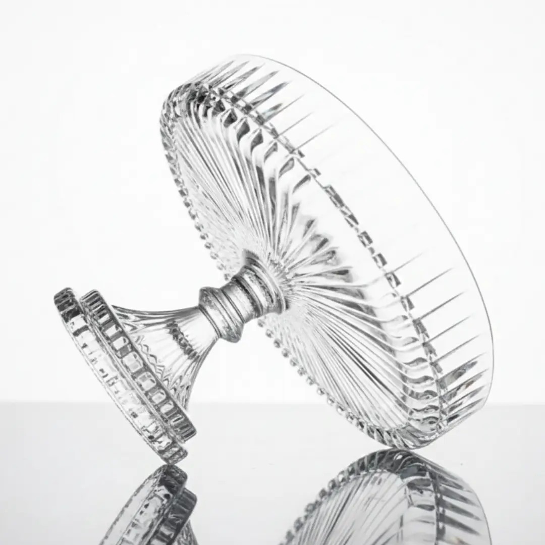 Cut Crystal Footed Serving Bowl 25 cm