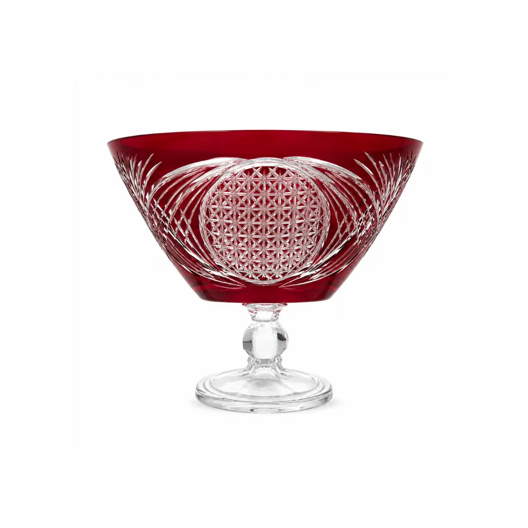 وعاء كريستال بقاعدة Royal Ruby