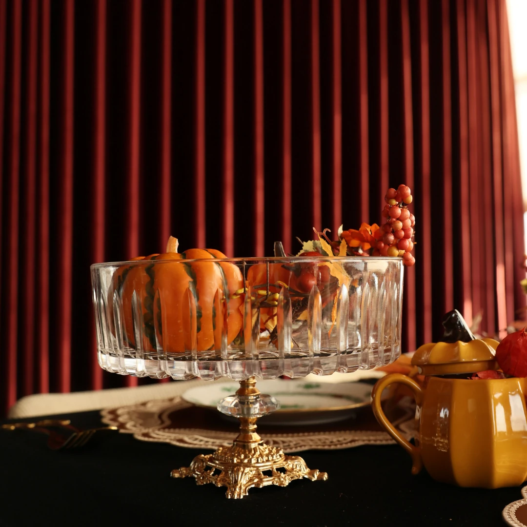 Royal Kristal Dekoratif Sunum Ayaklı Kase