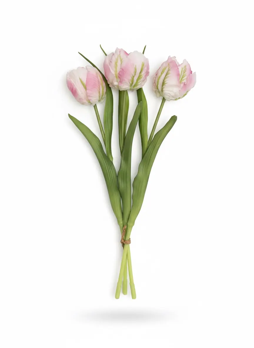بوكيه صناعي بملمس طبيعي زهرة التوليب Rose 40 cm