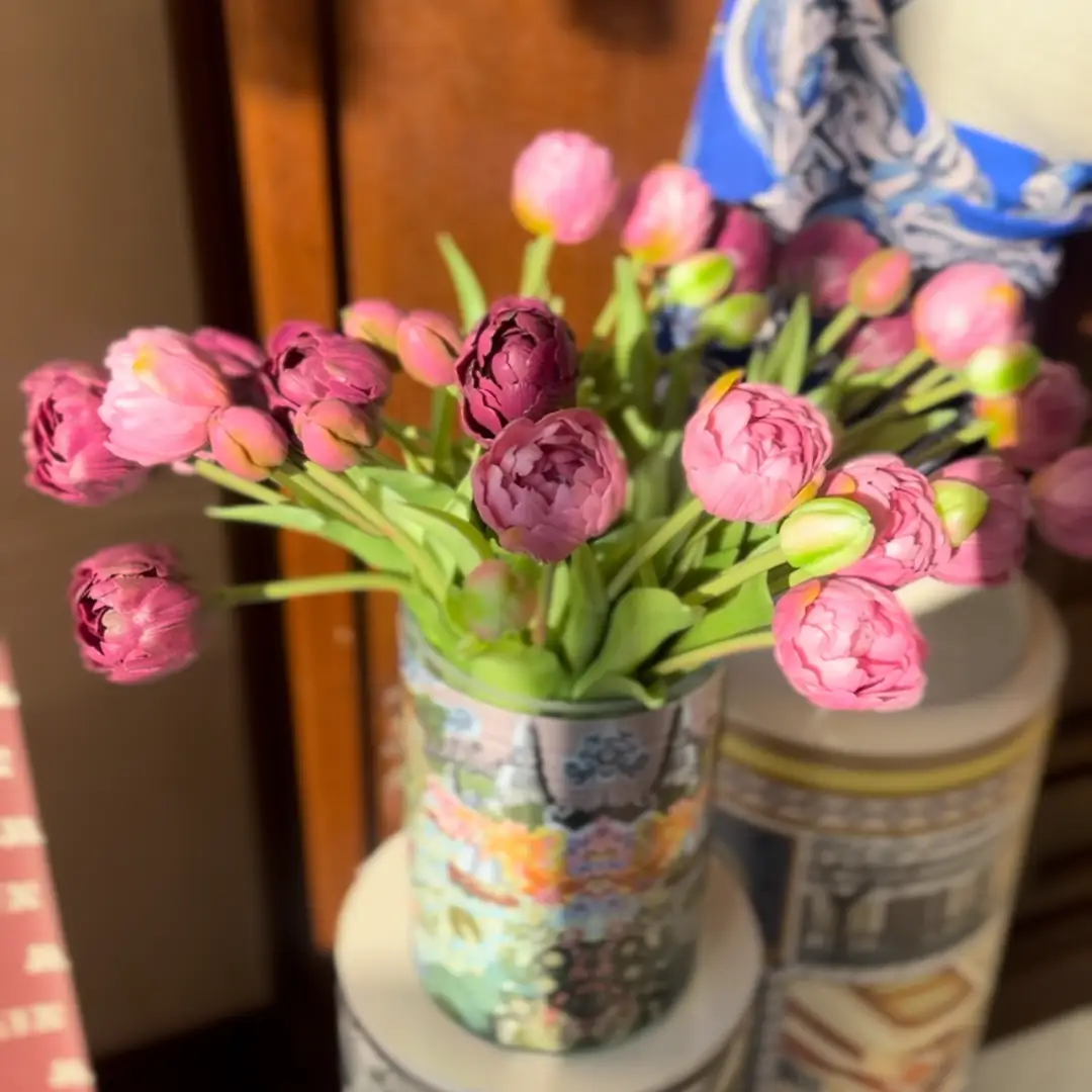 لون صناعي بملمس طبيعي زهرة التوليب Rose 39 cm