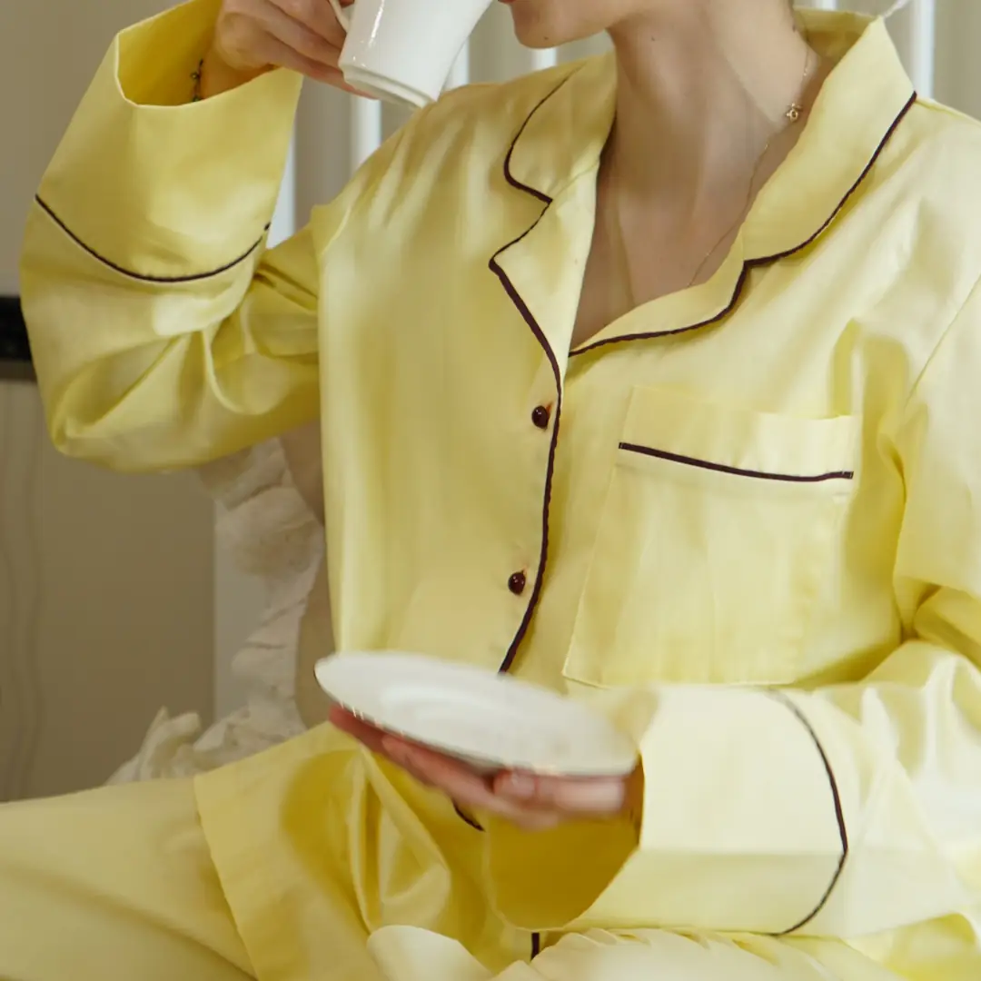 طقم بيجاما رقم:3 Butter Yellow