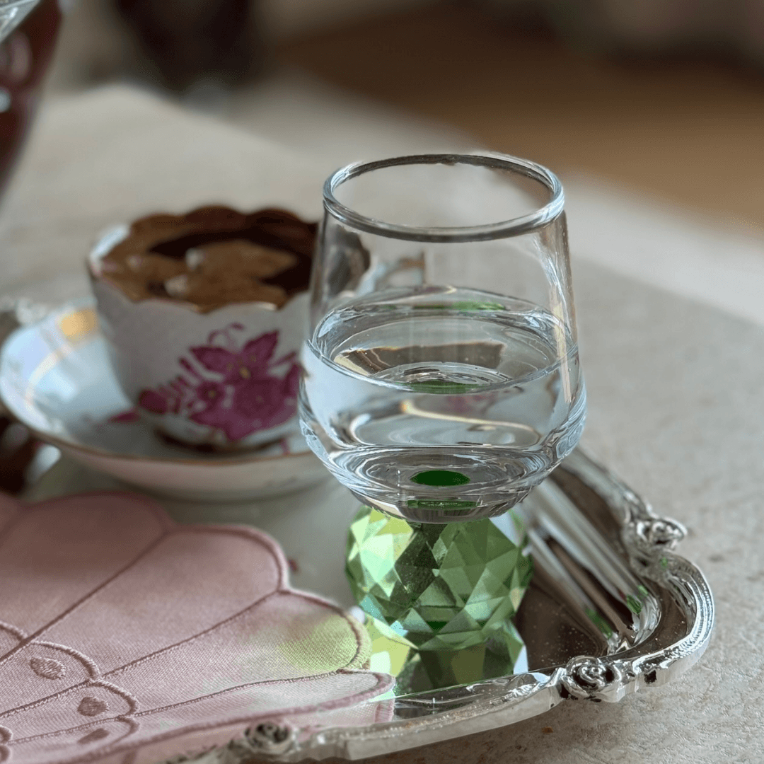 Kristal Top Ayaklı Kahve Yanı Bardağı 6'lı Set 115 cc