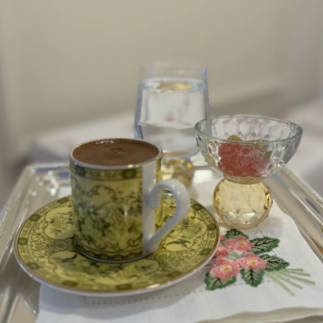 Kristal Top Kahve Yanı Lokumluk 6'li Set 