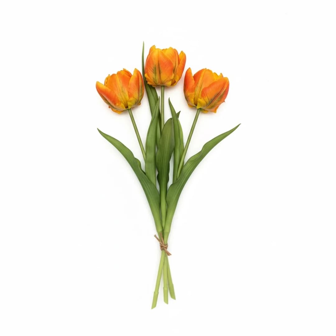 Real Touch Artificial Tulip Bouquet Orange 40 cm