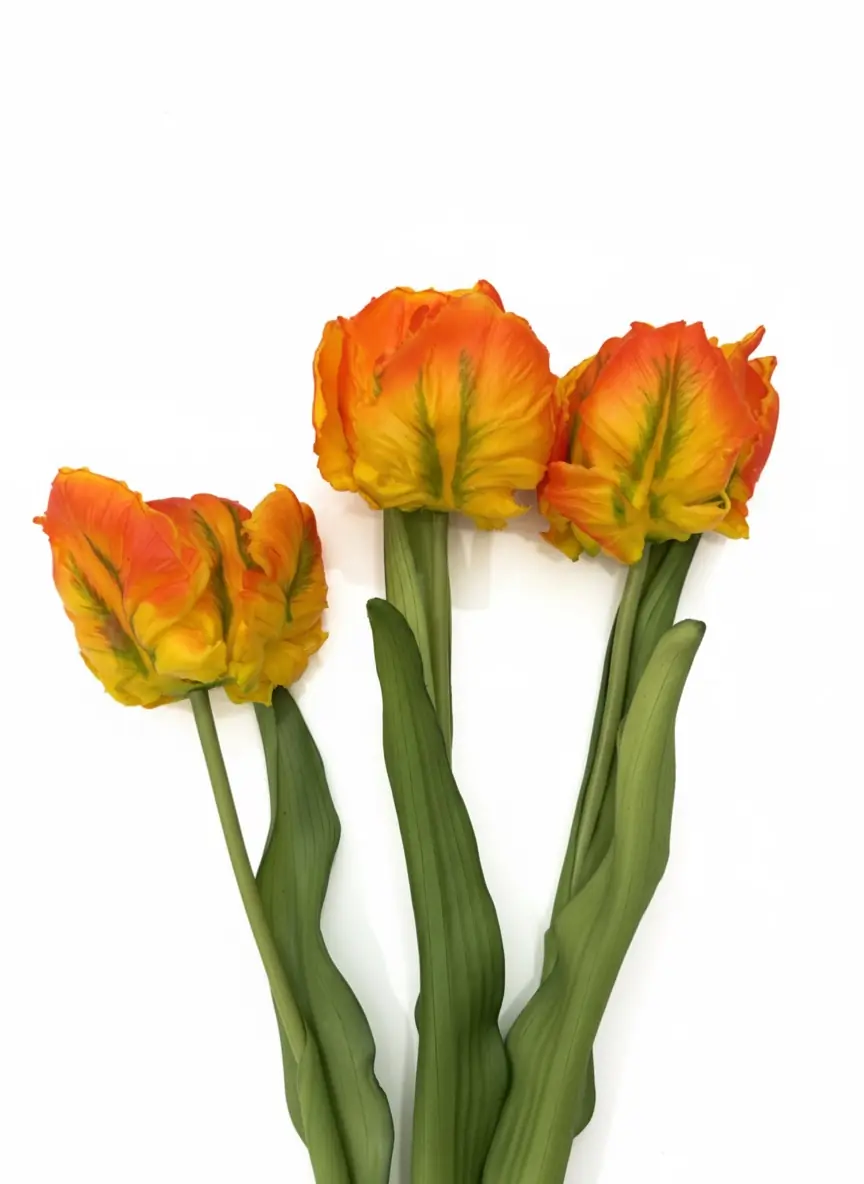 Real Touch Artificial Tulip Bouquet Orange 40 cm