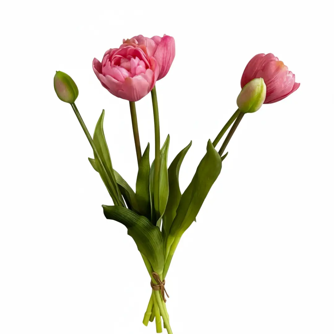 لون صناعي بملمس طبيعي زهرة التوليب Rose 39 cm