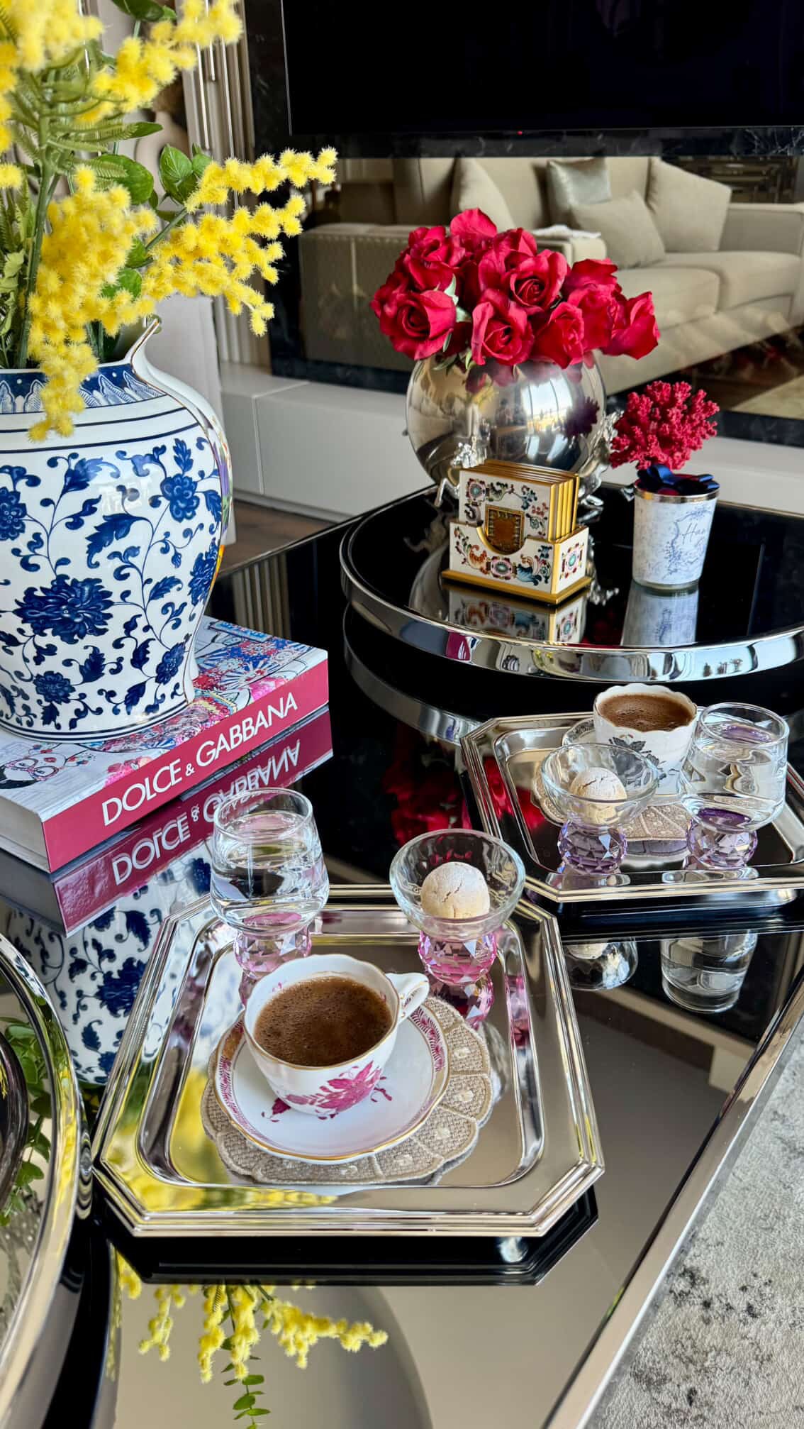 Kristal Top Ayaklı Kahve Yanı Bardağı 6'lı Set 115 cc