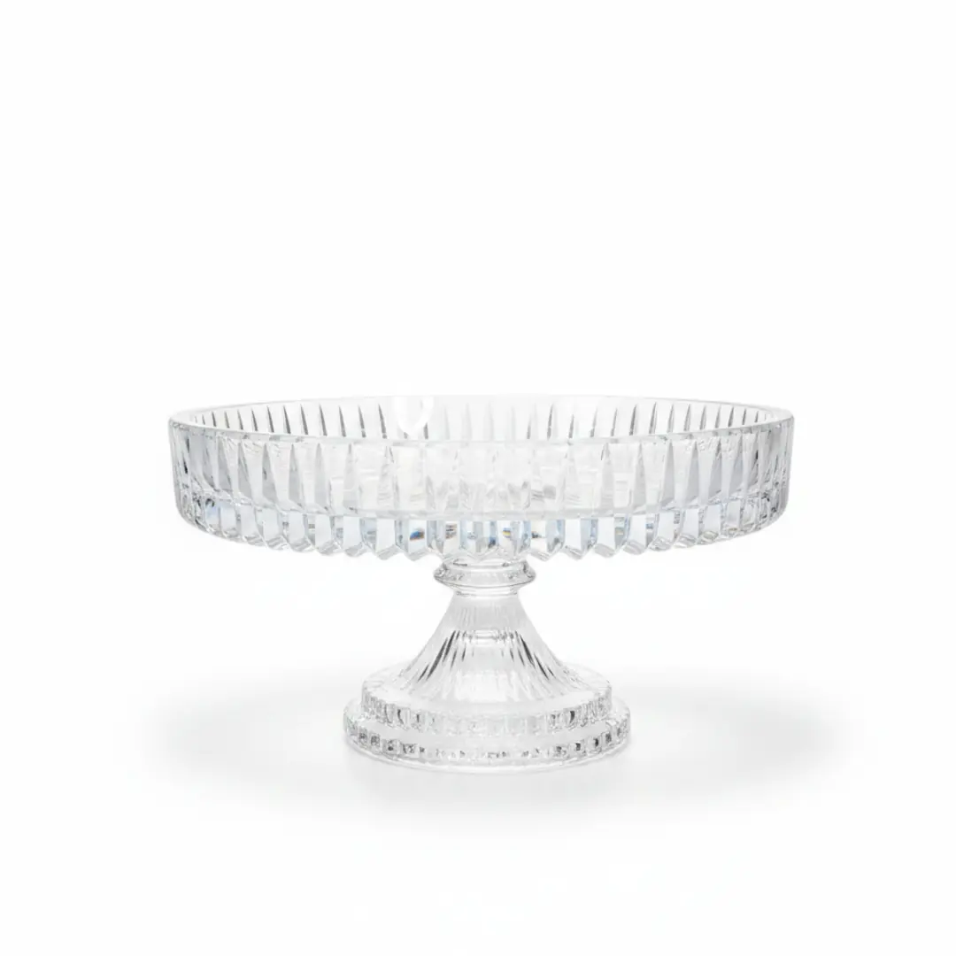 Cut Crystal Footed Serving Bowl 25 cm