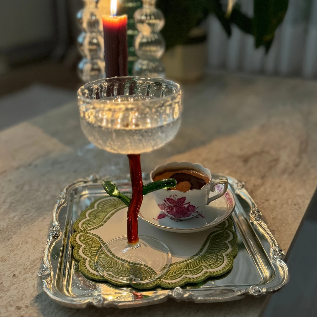 Rosé Üfleme Cam Kadeh - 200 ml