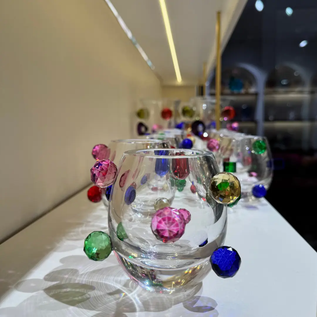 Crystal Colourful Ball Mini Vase