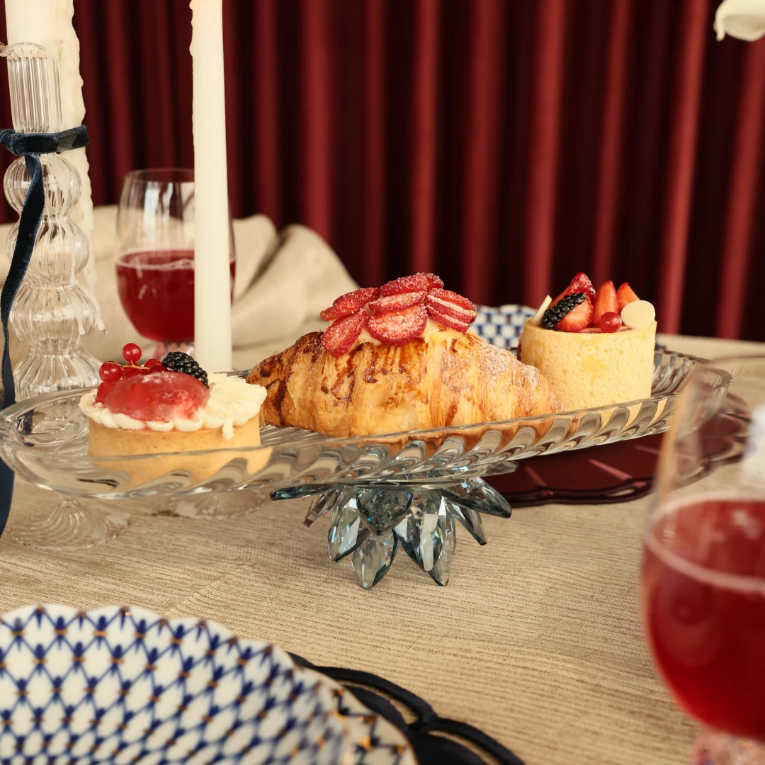 Kristal Mavi Kayık Kase