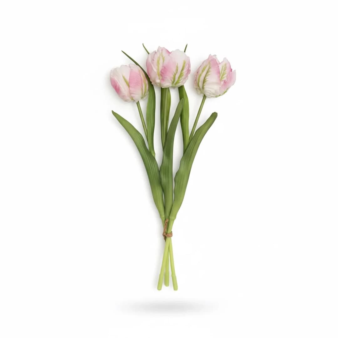 بوكيه صناعي بملمس طبيعي زهرة التوليب Rose 40 cm