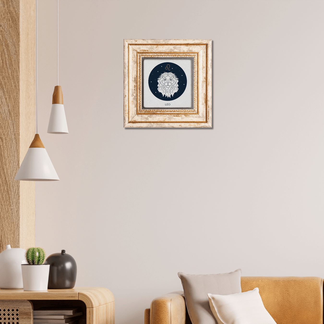 Kişiselleştirilebilir Burçlar Astroloji Temalı Taş Duvar Dekoru Çerçeveli Dekoratif Taş Tablo Wall Decor