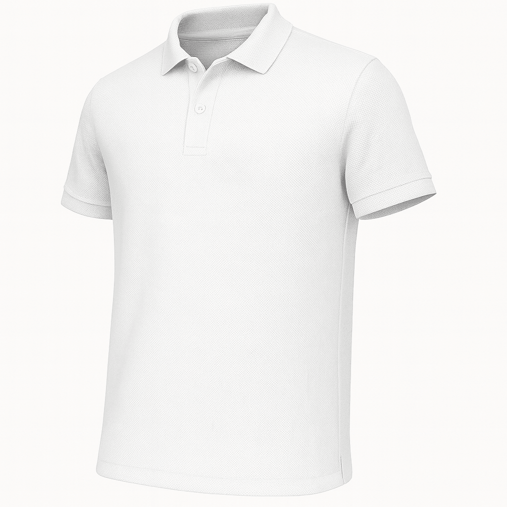Polo Yaka Lakoste Tişört - Beyaz