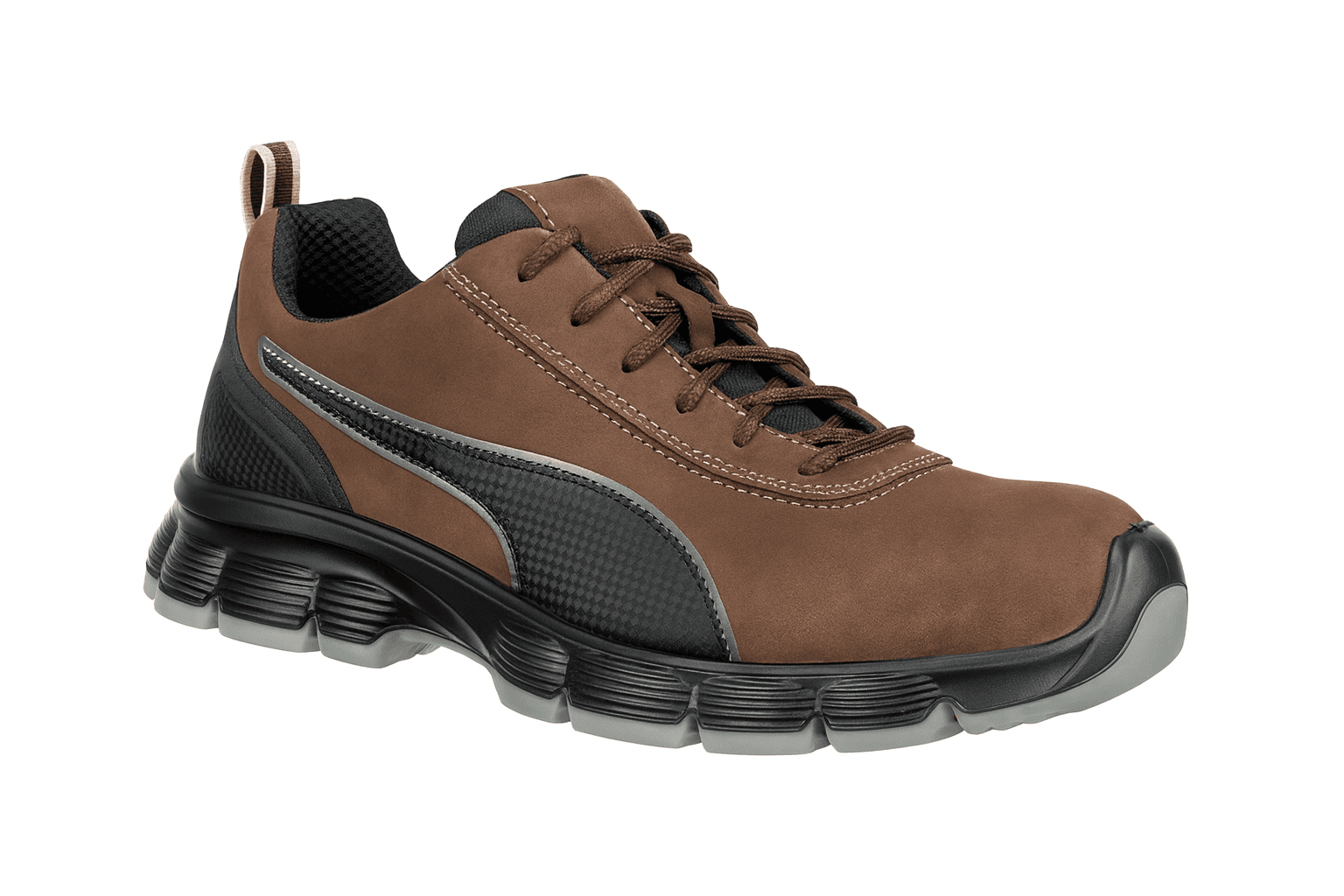 Puma Safety Condor Low Çelik Burunlu Nubuk Deri - Kahverengi