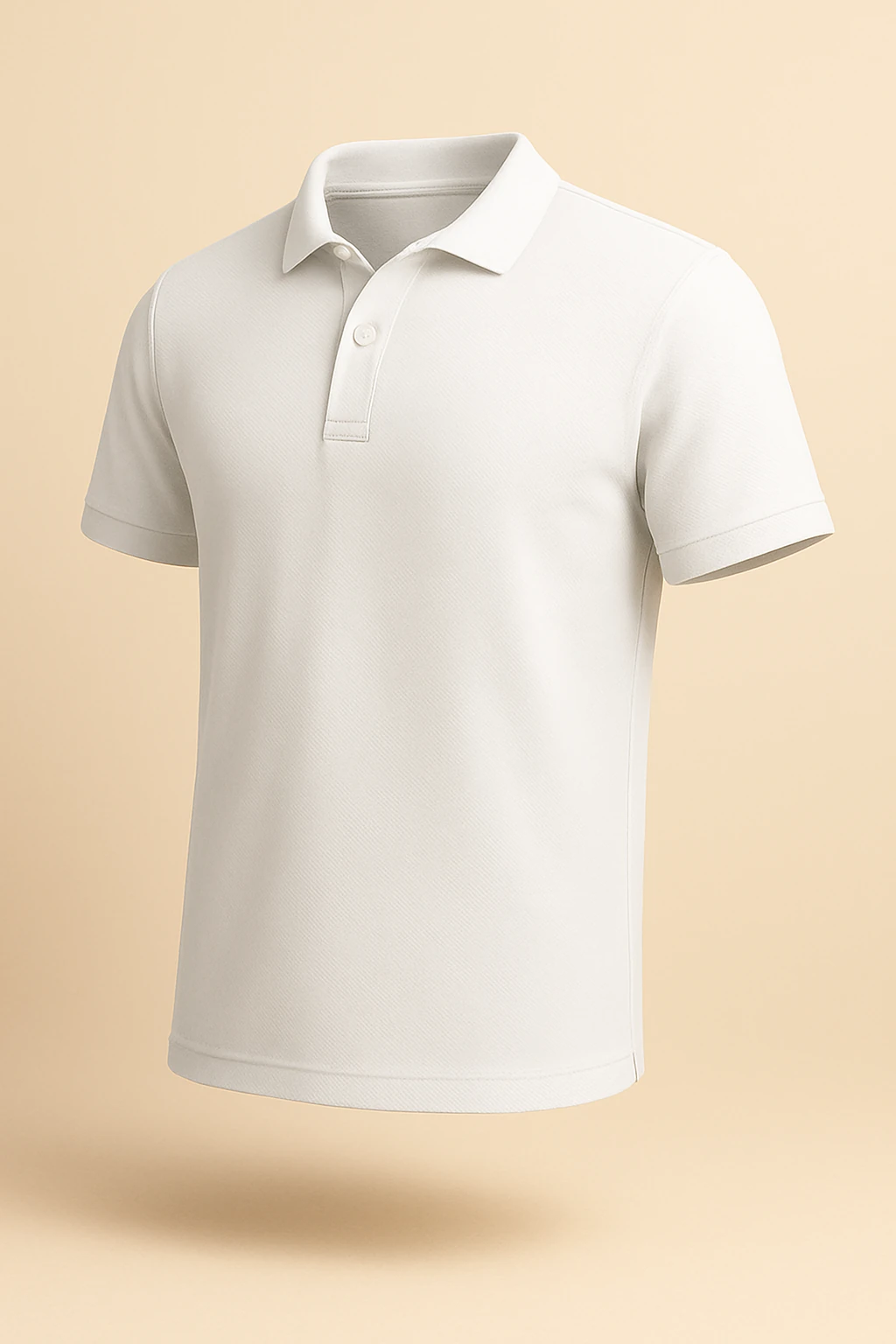 Polo Yaka Lakoste Tişört - Beyaz