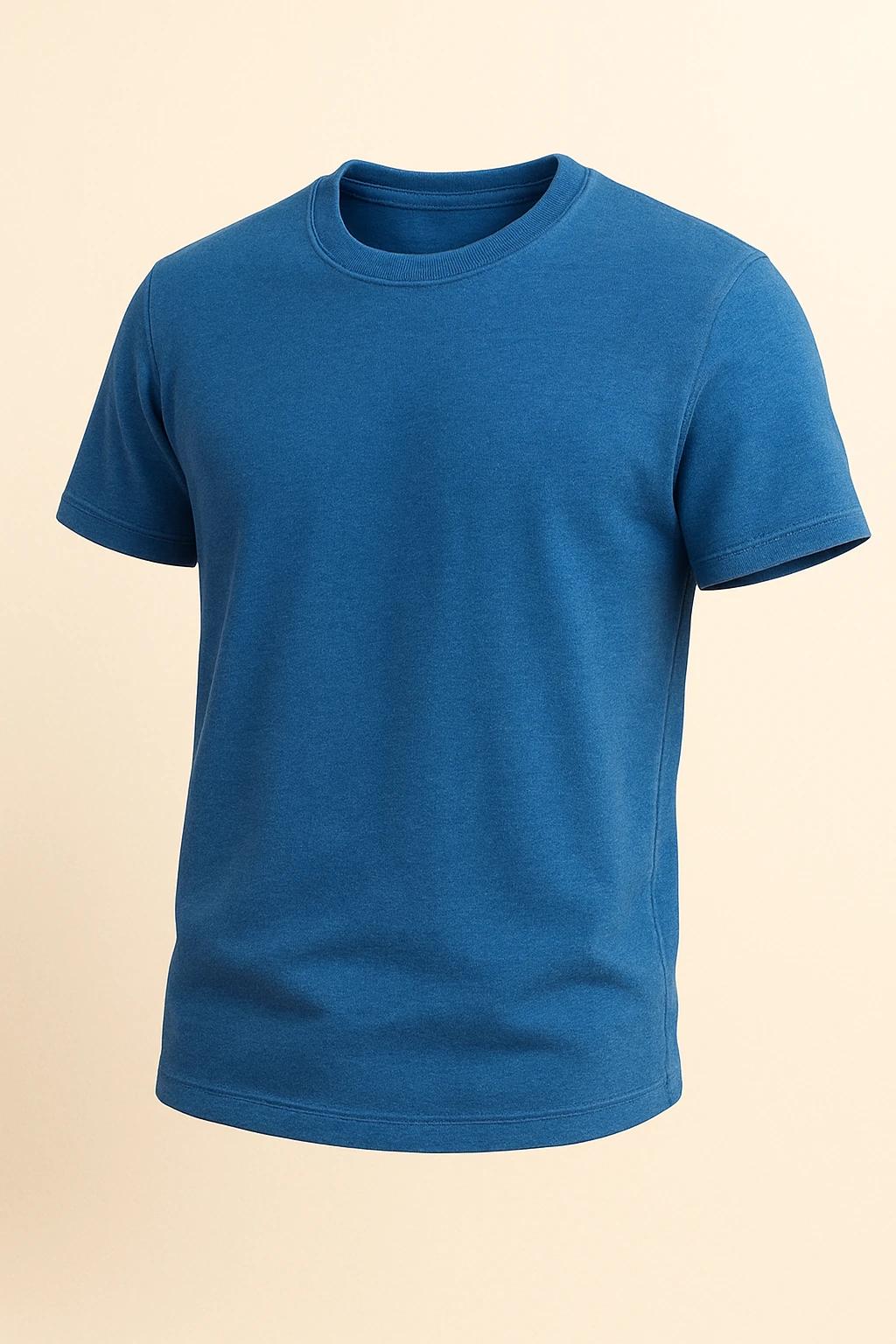 0 Yaka Tişört - Mavi