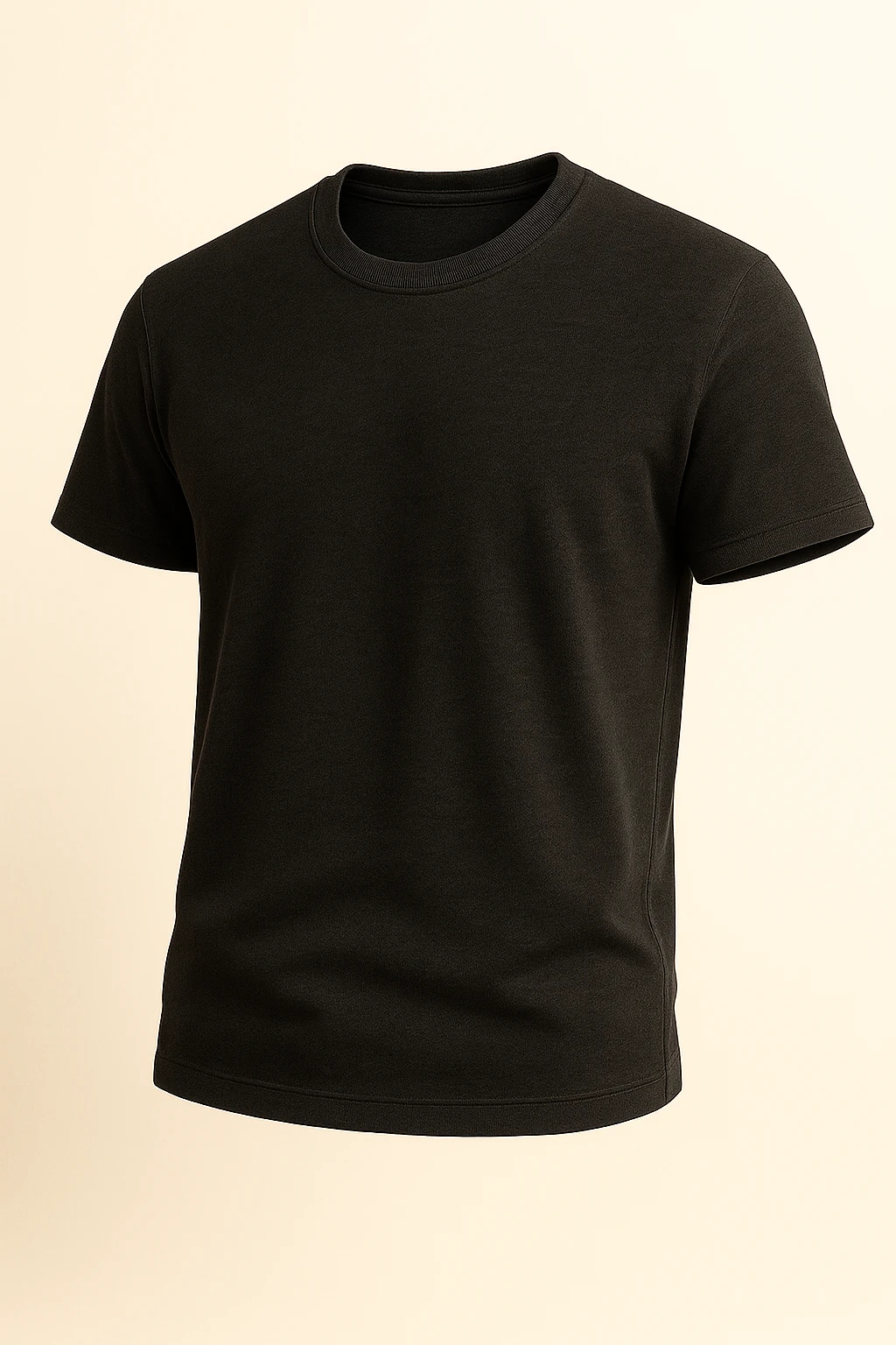 0 Yaka Tişört - Siyah