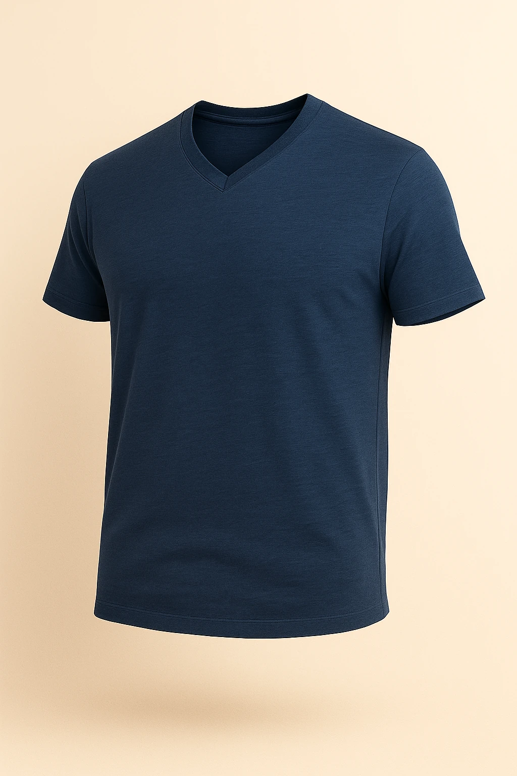 V Yaka Tişört - Lacivert