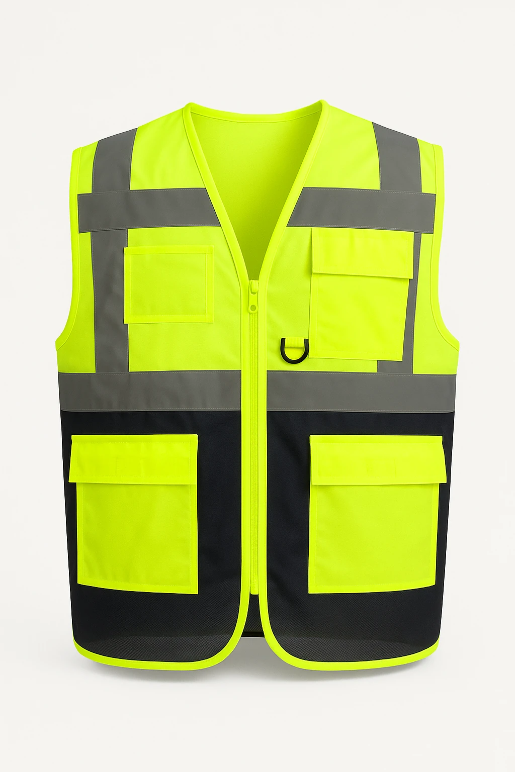 Mühendis Tipi İkaz Yeleği  - Sarı-Lacivert