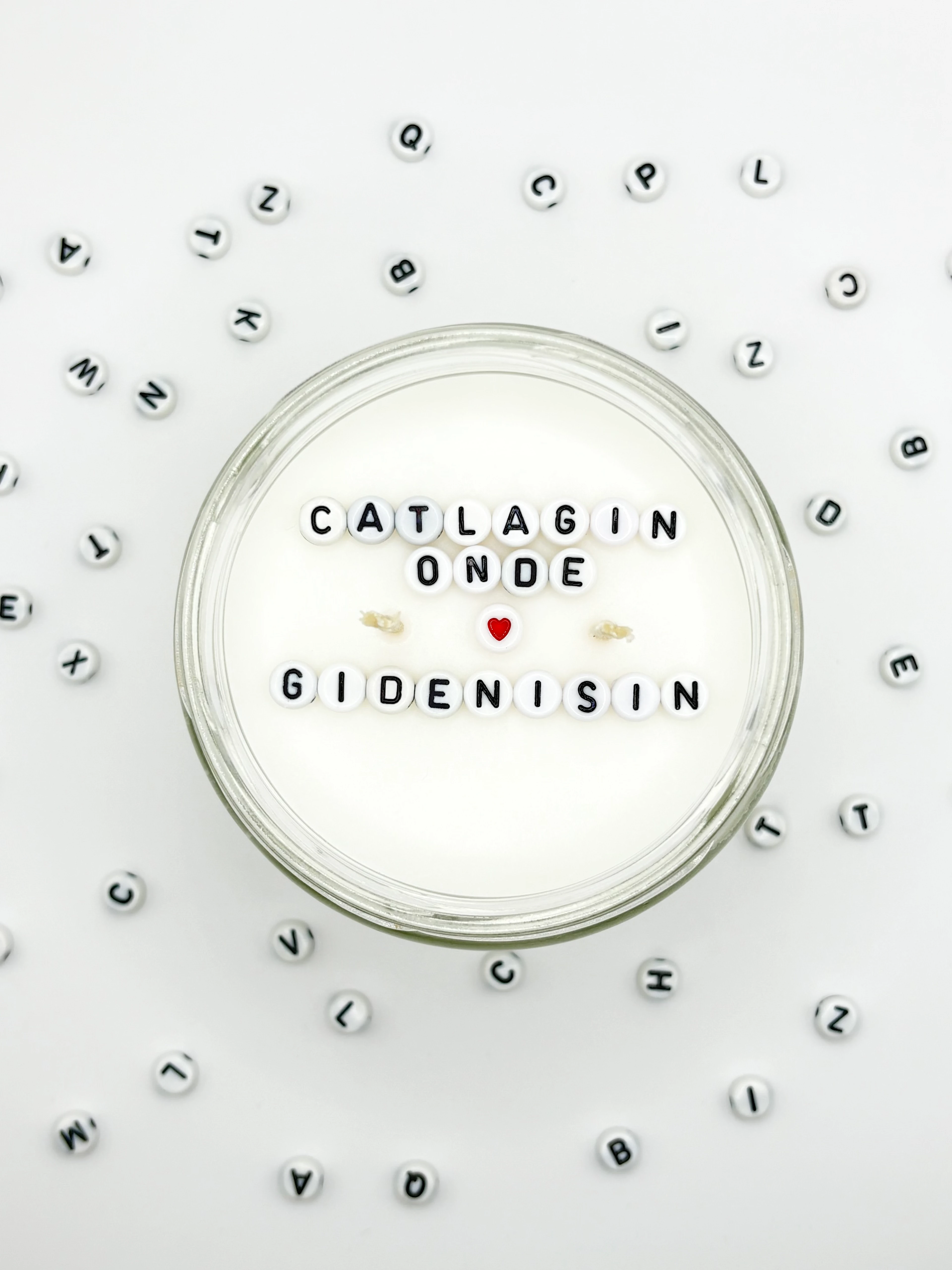 KİŞİSELLEŞTİRİLEBİLİR GİZLİ MESAJLI MUM