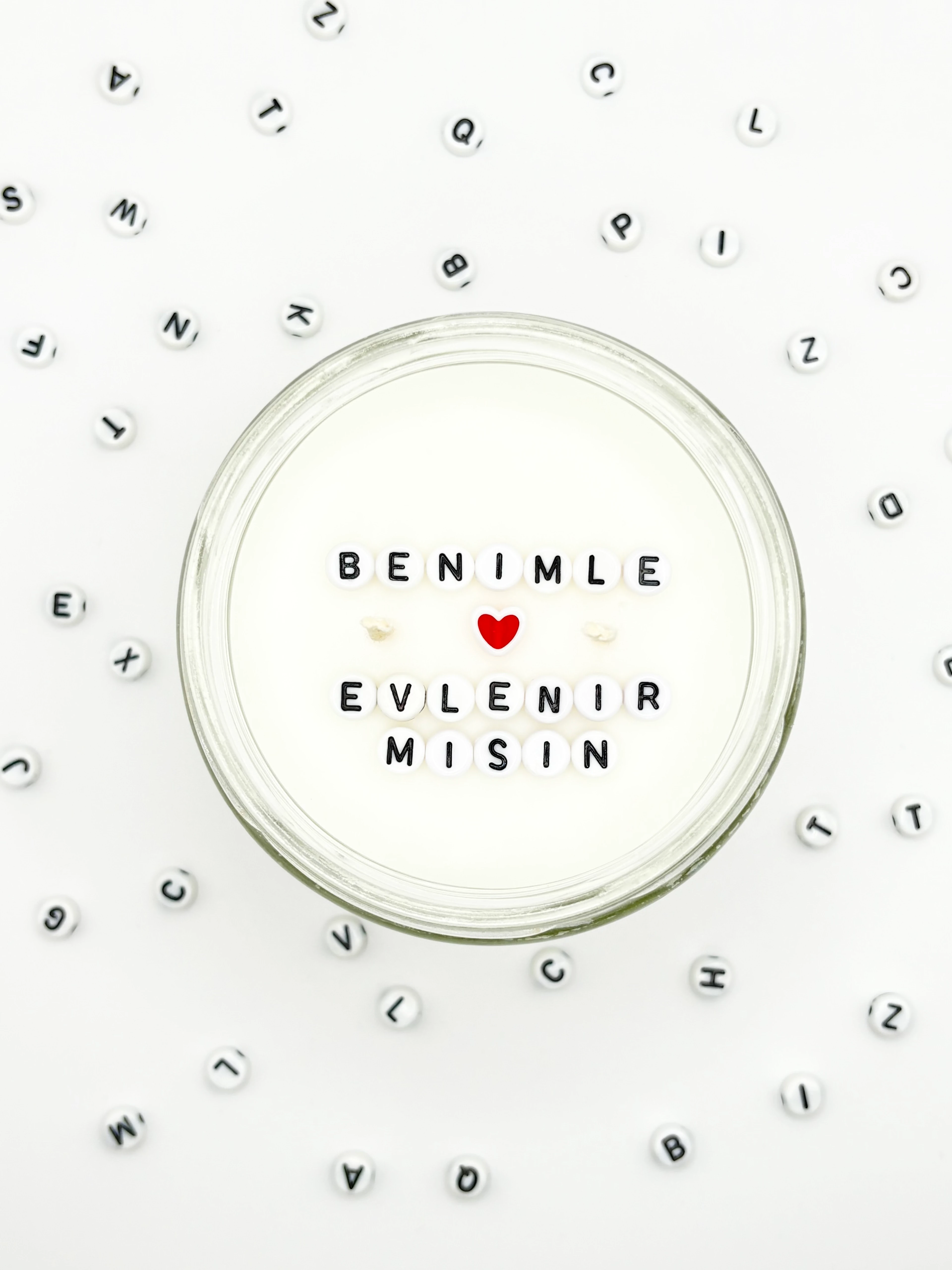 KİŞİSELLEŞTİRİLEBİLİR GİZLİ MESAJLI MUM