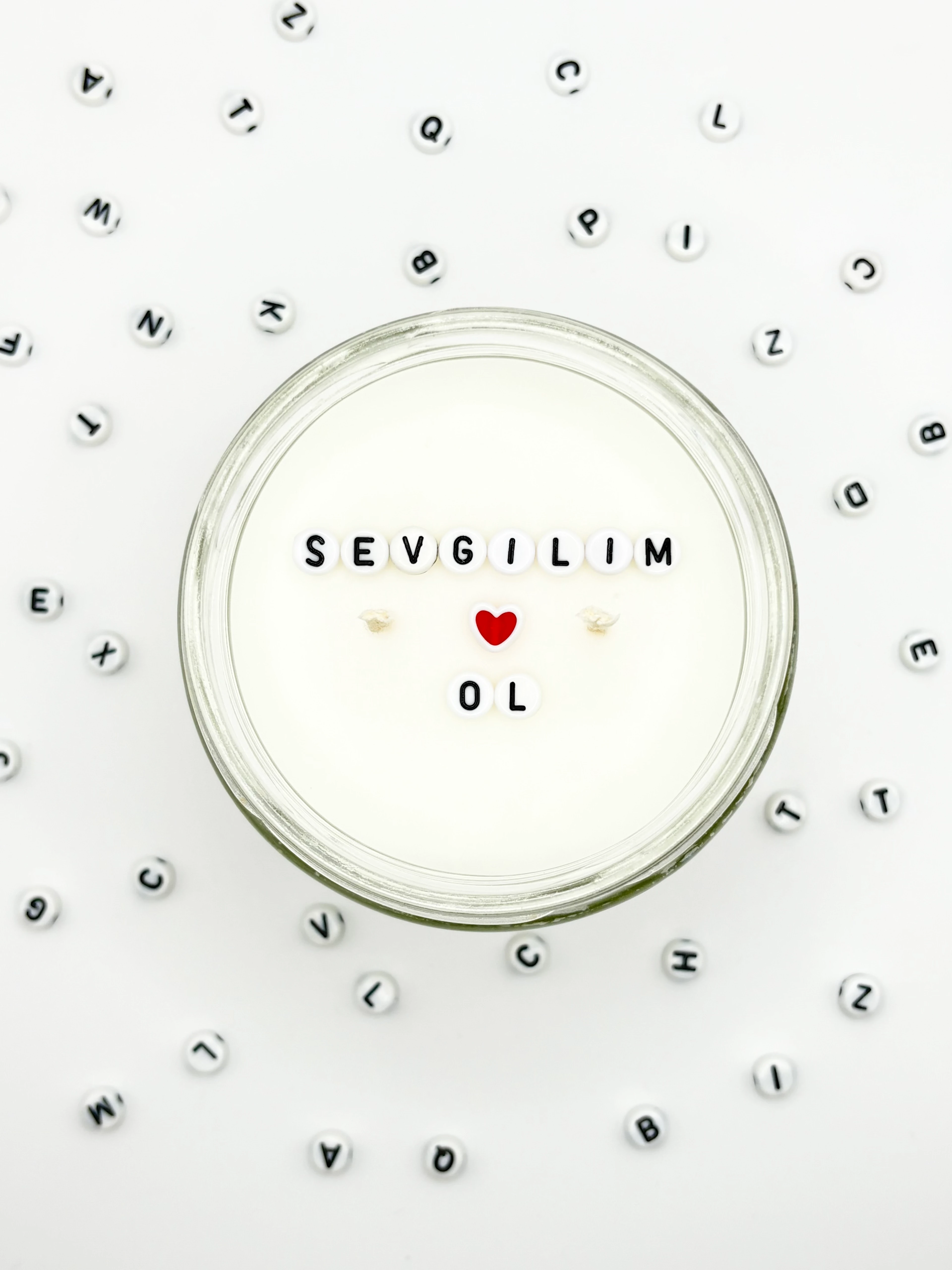 KİŞİSELLEŞTİRİLEBİLİR GİZLİ MESAJLI MUM