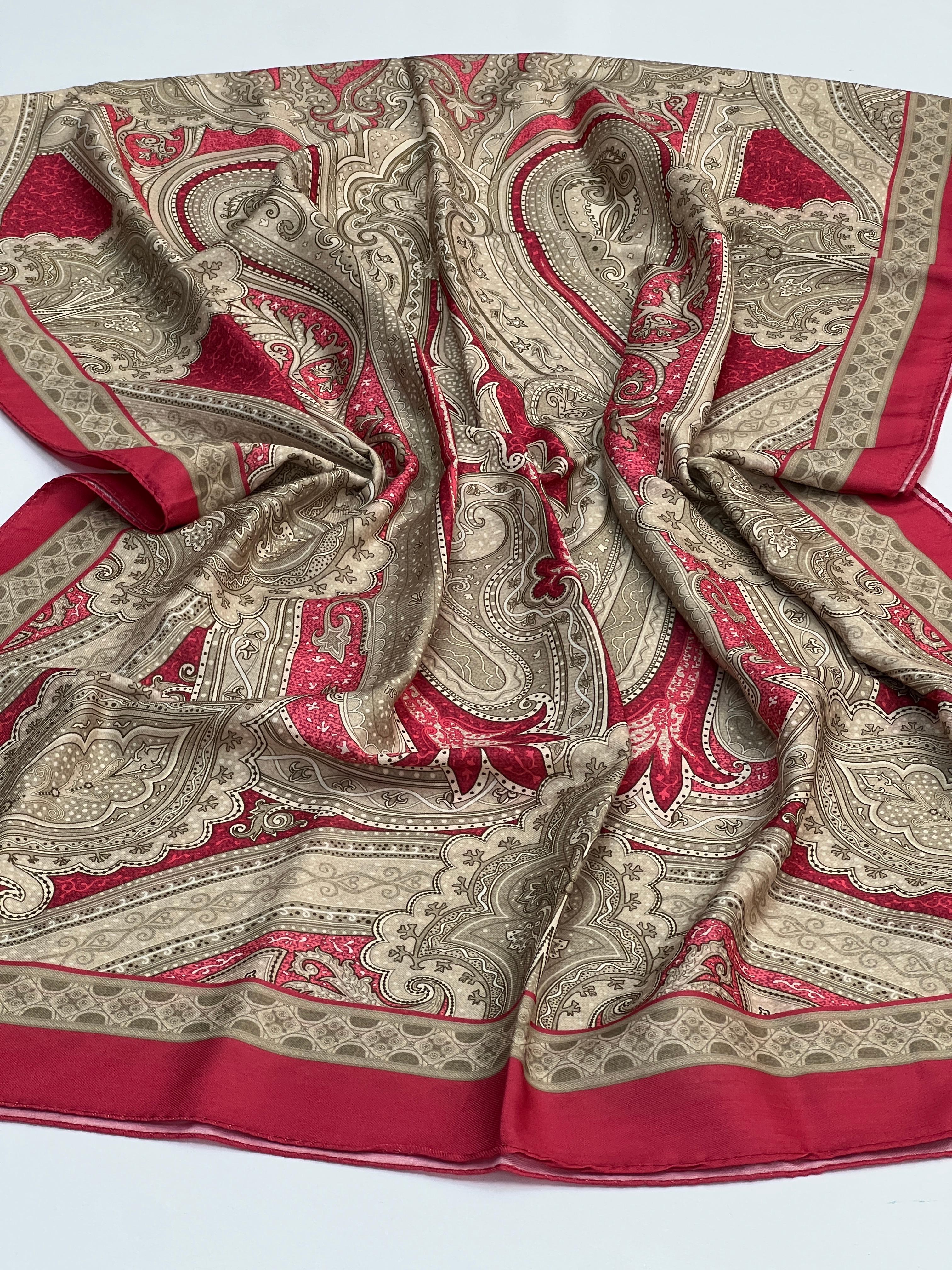 ETRO DESEN SOFT PAMUK ŞAL - NAR ÇİÇEĞİ