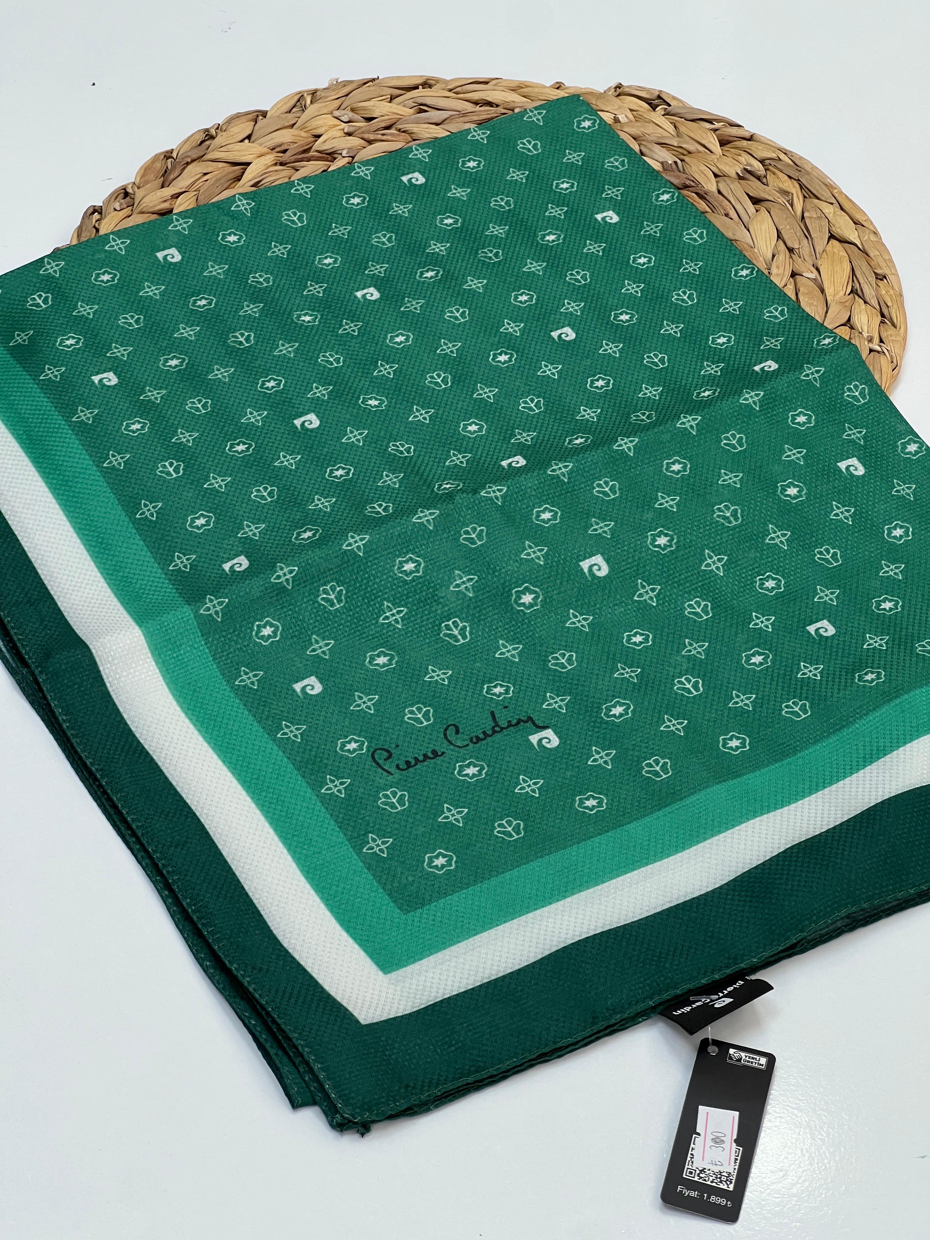 PİEERE CARDİN LACOSTE KUMAŞ SOFT ŞAL - ÇİMEN YEŞİL