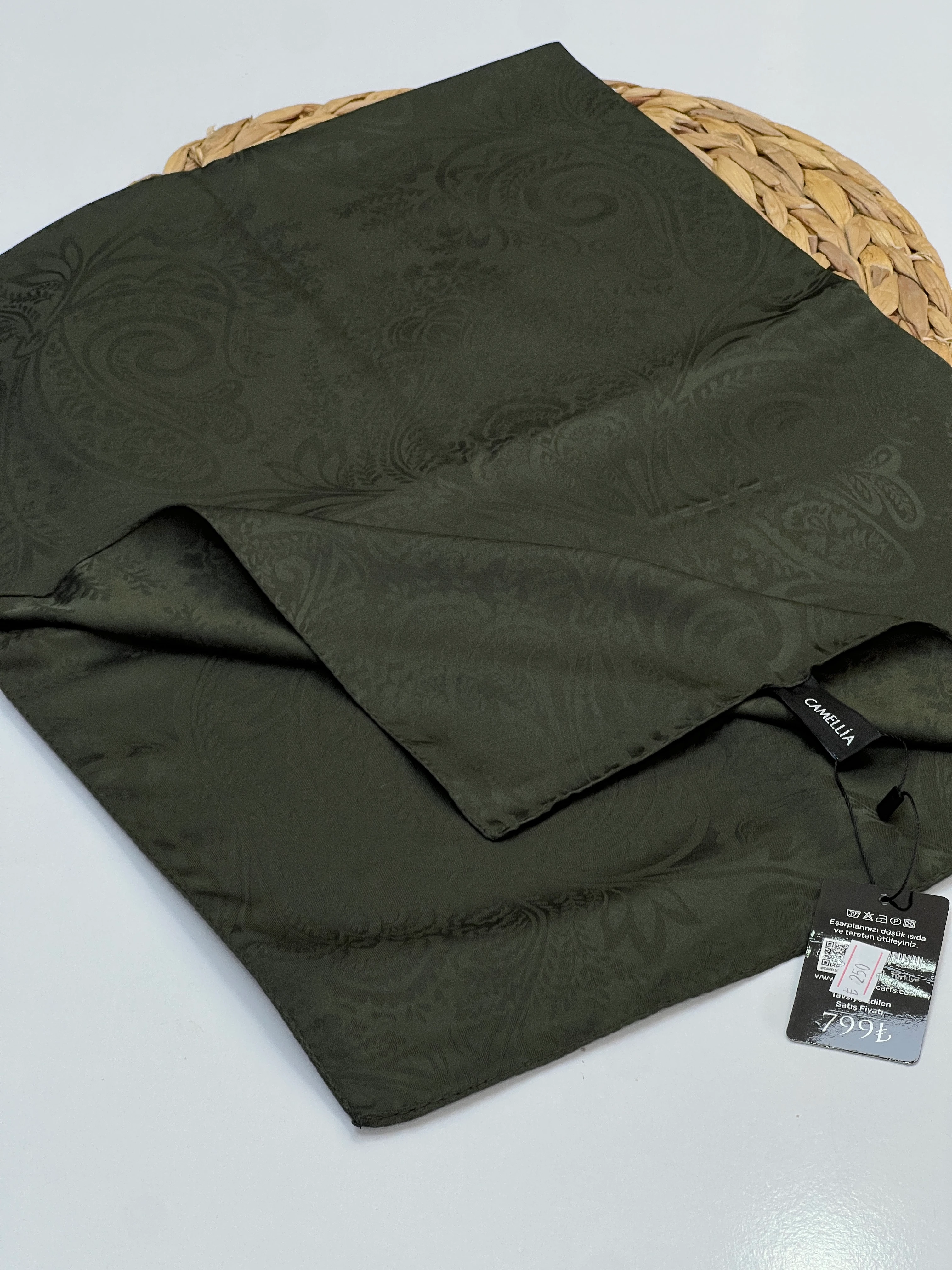 ETNİK DESEN JAKAR ŞAL - ZÜMRÜT YEŞİL